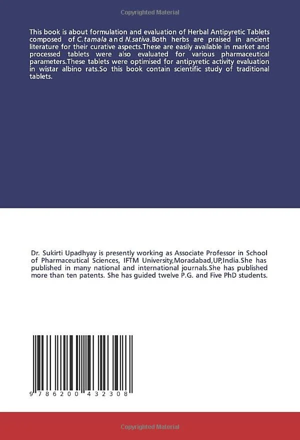 فرمولاسیون و ارزیابی قرص های گیاهی ضد تب: قرص های گیاهی ضد تب فرمولاسیون و ارزیابی قرص های گیاهی ضد تب: قرص های گیاهی ضد تب