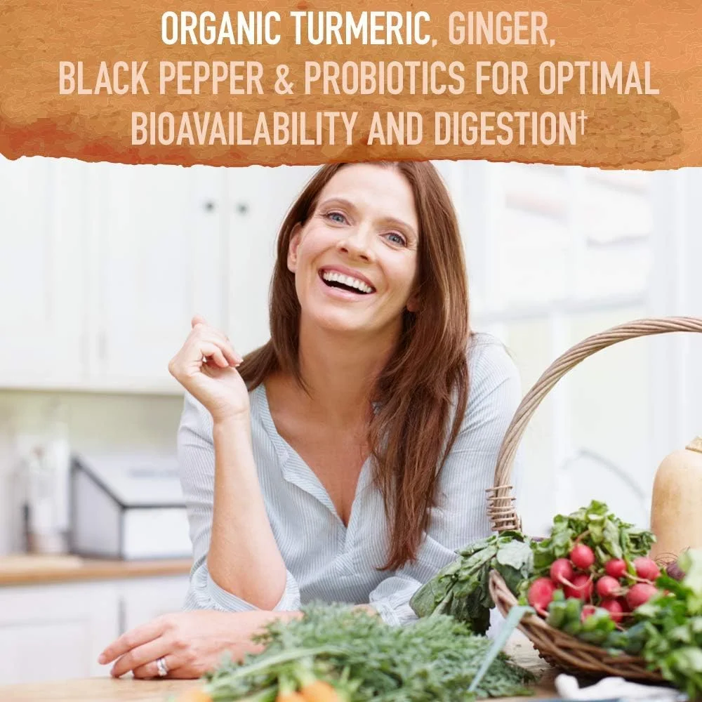 Garden of Life mykind Organics قرص های زردچوبه با حداکثر قدرت برای مفاصل و پشتیبانی از تحرک، 30 عدد - 500 میلی گرم کورکومین (95% کورکومینوئیدها) فلفل سیاه - مکمل های گیاهی ارگانیک غیر GMO، وگان و بدون گلوتن