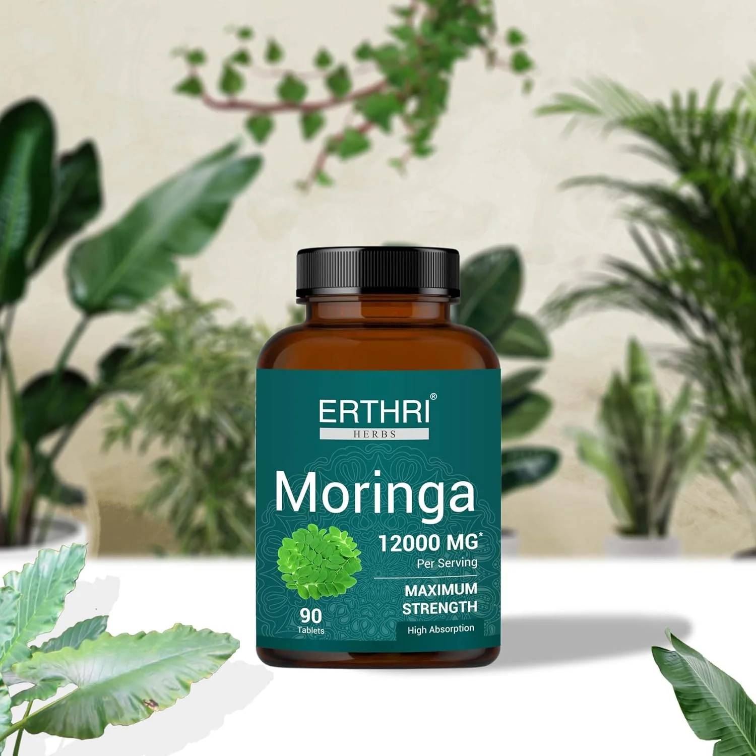 قرص مورینگا ارثری - 12000 میلی گرم در هر وعده، 90 قرص | 100% عصاره طبیعی برگ گز روغنی | تقویت کننده ایمنی | پشتیبانی از هضم و اشتها | مکمل گیاهی و ارگانیک قرص مورینگا ارثری - 12000 میلی گرم در هر وعده، 90 قرص | 100% عصاره طبیعی برگ گز روغنی | تقویت کننده ایمنی | پشتیبانی از هضم و اشتها | مکمل گیاهی و ارگانیک