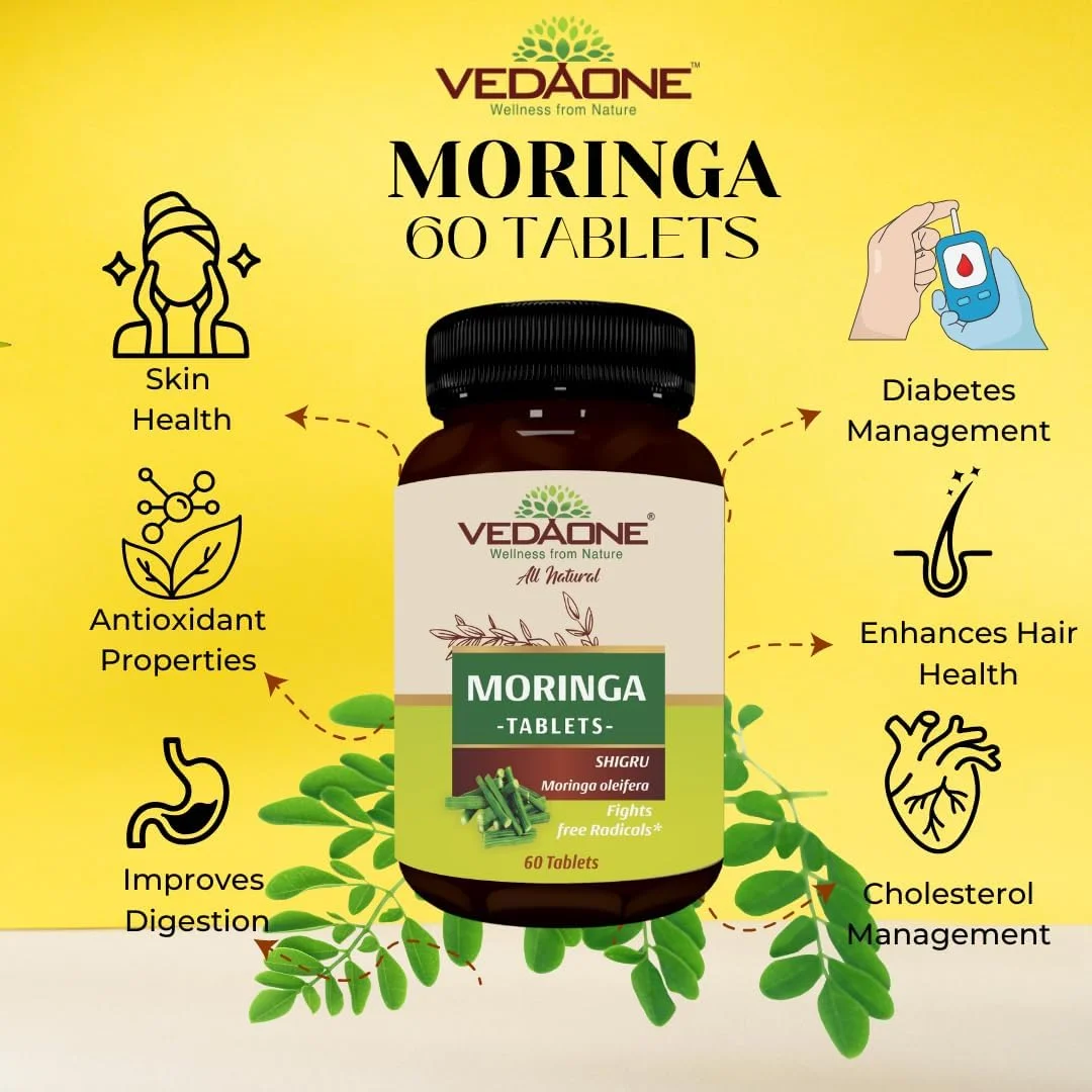 قرص مورینگا پریمیوم طبیعی وداوان، 750 میلی گرم | 60 عدد | 100% ارگانیک | فواید مورینگا - پشتیبانی از سیستم ایمنی، افزایش انرژی، هضم، متابولیسم، غنی از آنتی اکسیدان ها، ویتامین ها و مواد معدنی