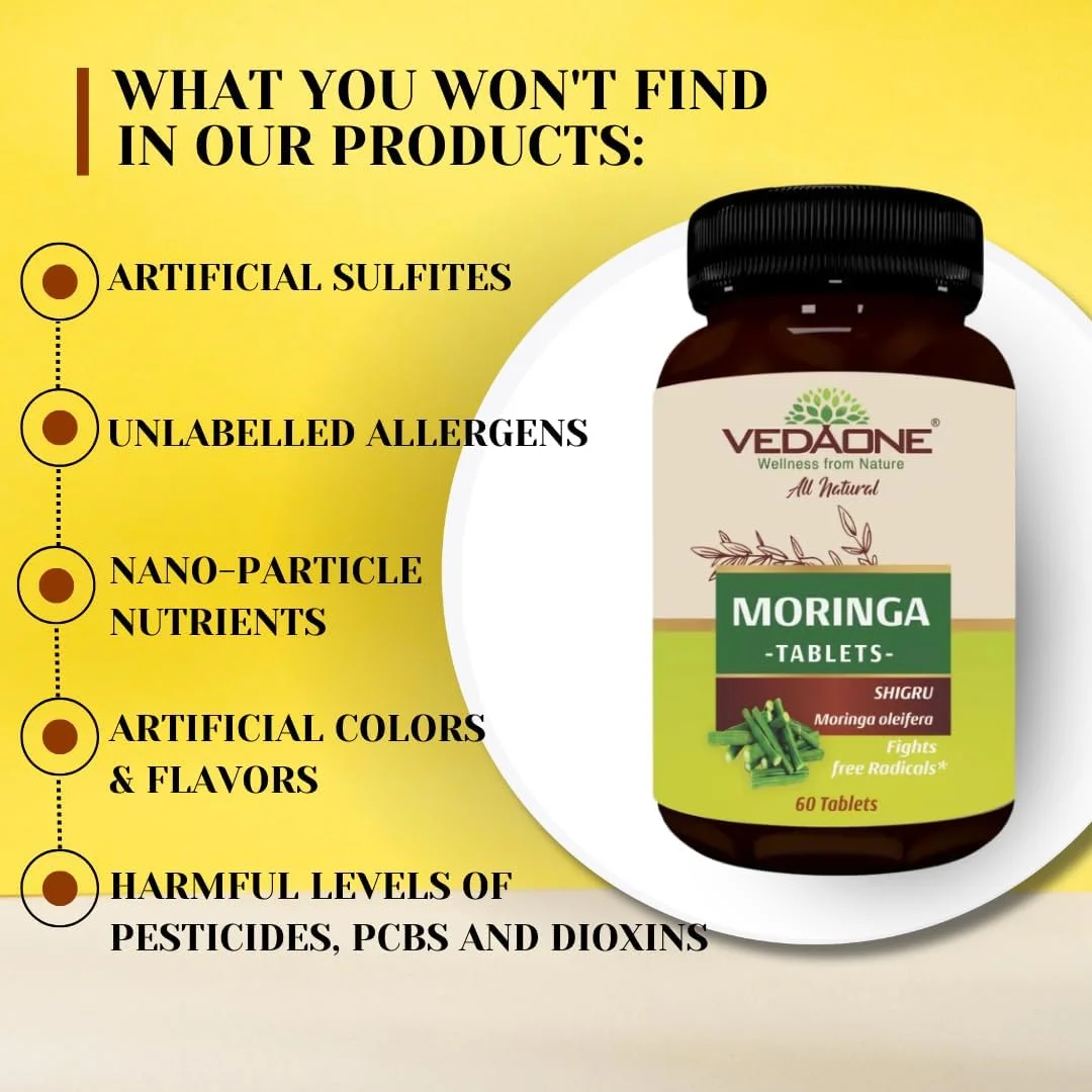قرص مورینگا پریمیوم طبیعی وداوان، 750 میلی گرم | 60 عدد | 100% ارگانیک | فواید مورینگا - پشتیبانی از سیستم ایمنی، افزایش انرژی، هضم، متابولیسم، غنی از آنتی اکسیدان ها، ویتامین ها و مواد معدنی
