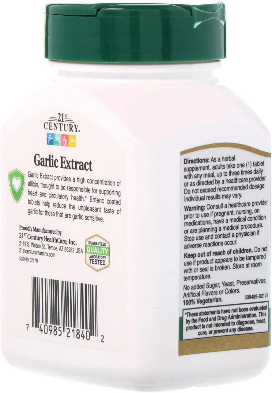 قرص عصاره سیر 21st Century، 60 عدد قرص عصاره سیر 21st Century، 60 عدد