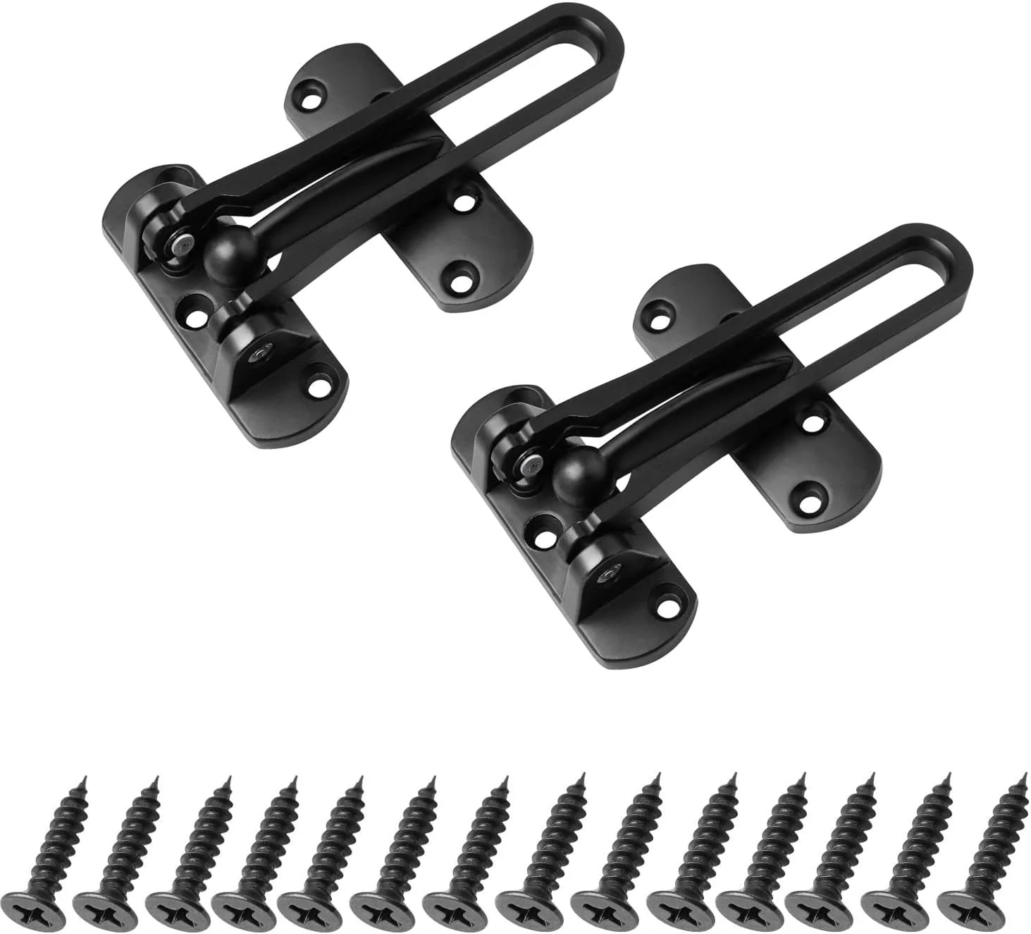 قفل درب امنیتی KASTWAVE، محافظ درب میله ای چرخشی برای کودکان، قفل درب هتل، قفل تقویت شده آلیاژ روی جامد ضخیم، قفل تقویت درب برای درهای چرخشی، مشکی 2 عددی قفل درب امنیتی KASTWAVE، محافظ درب میله ای چرخشی برای کودکان، قفل درب هتل، قفل تقویت شده آلیاژ روی جامد ضخیم، قفل تقویت درب برای درهای چرخشی، مشکی 2 عددی