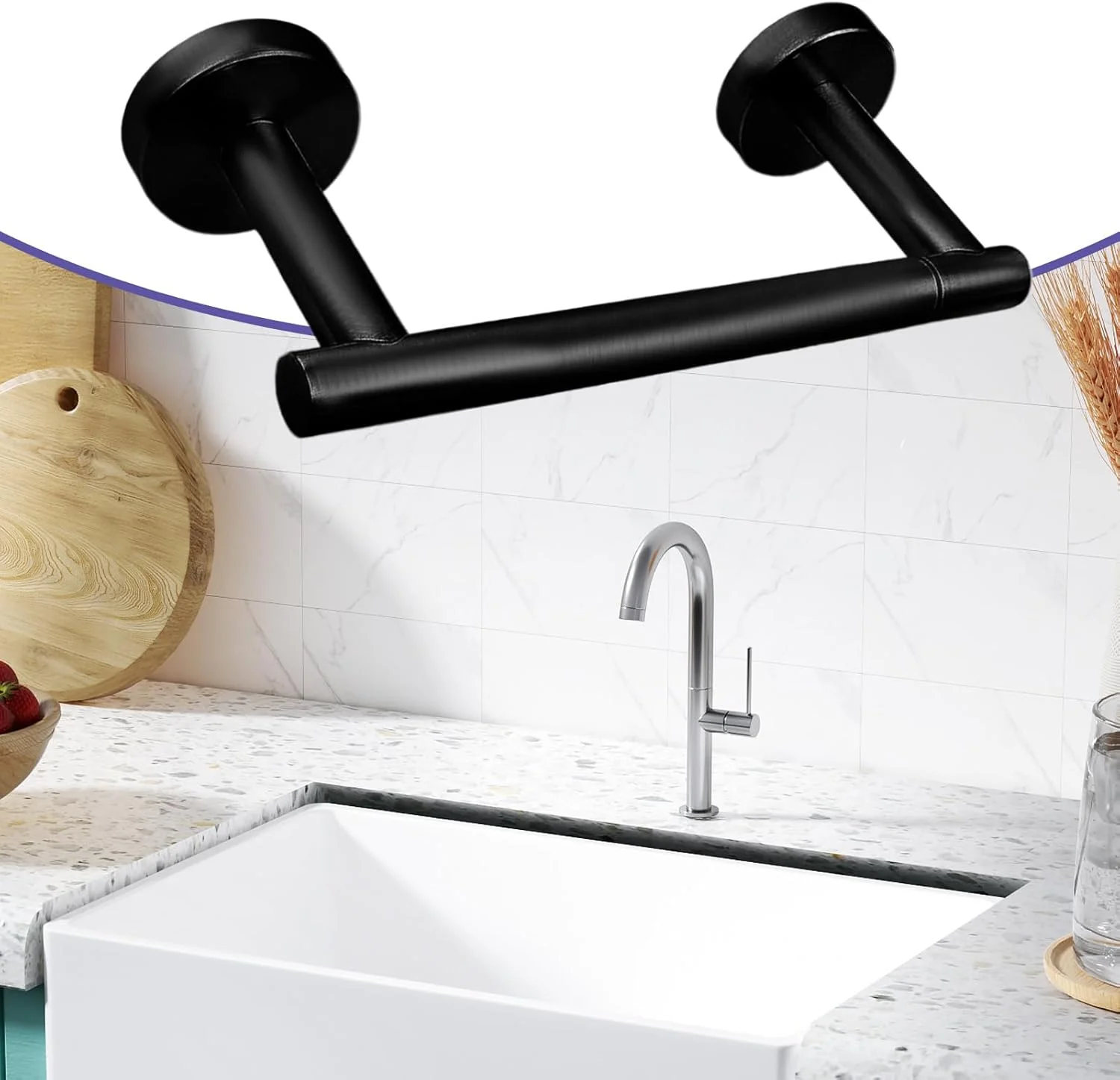 جا دستمال کاغذی - نگهدارنده رول دستمال توالت، پخش کننده دستمال کاغذی استیل ضد زنگ برای آشپزخانه حمام هتل