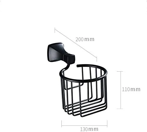 جا دستمال کاغذی جعبه ای کاغذی مشکی با پایه گرد، لوازم جانبی سرویس بهداشتی