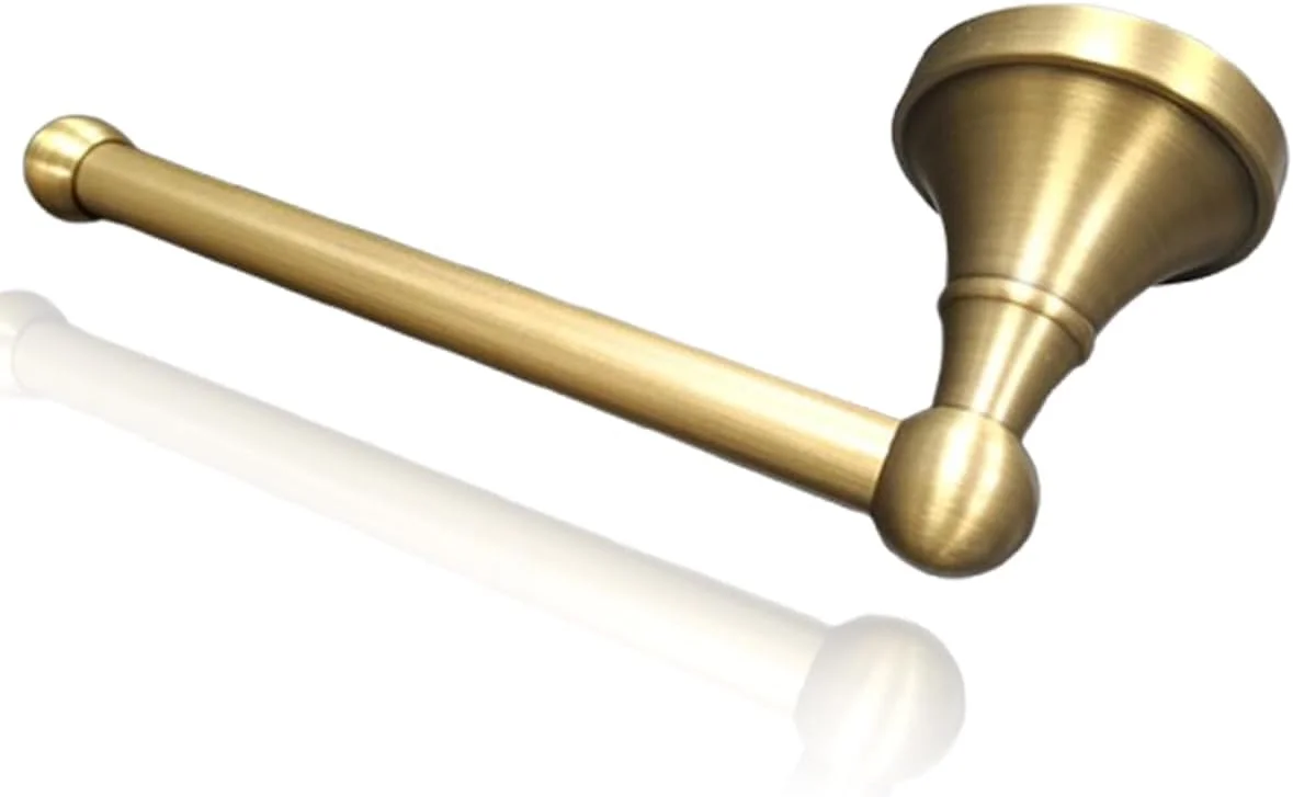 نگهدارنده رول توالت دیواری برنجی عتیقه Sweet seven - میله دستمال کاغذی حمام شیک، پرداخت برنز برس خورده، 20 سانتی متر