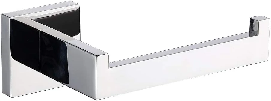 جا دستمال کاغذی توالت TASTOS، کروم براق، استیل ضد زنگ SUS304، مربعی مدرن نیمه باز، مناسب دستمال 5 اینچی، نصب دیواری، ضد زنگ، مناسب سرویس بهداشتی و آشپزخانه