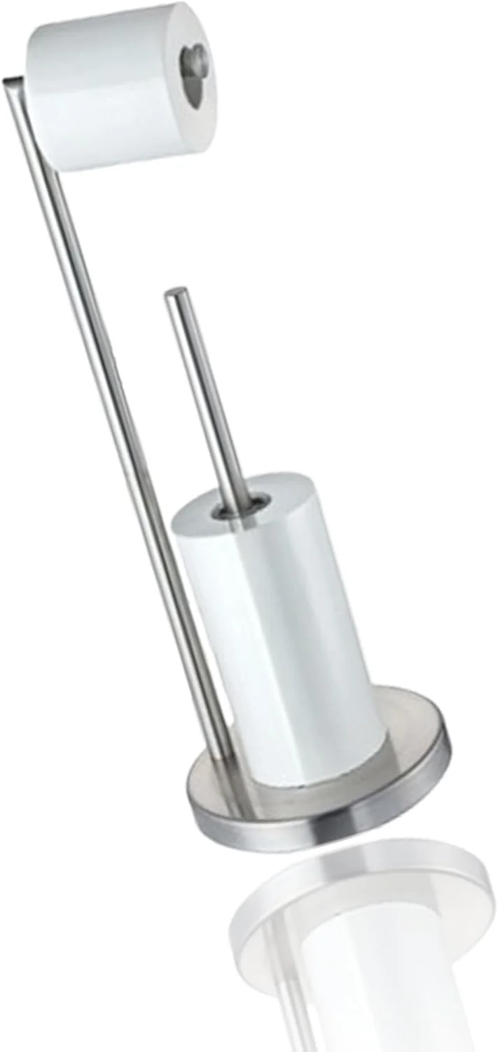 جا دستمال کاغذی ایستاده نیکل براق Sweet Seven با محفظه ذخیره سازی - نظم دهنده حمام شما