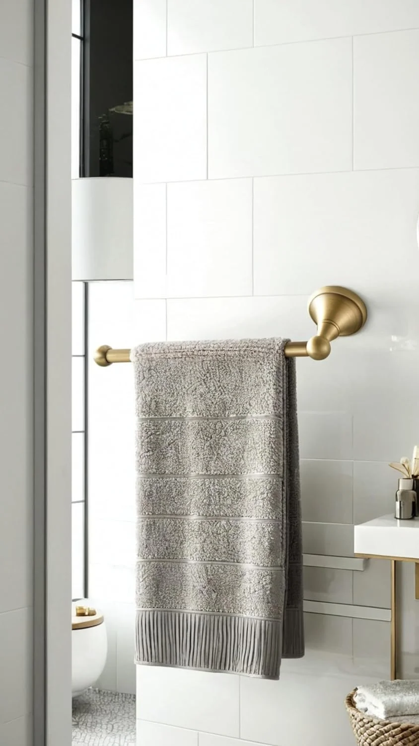 نگهدارنده رول توالت دیواری برنجی عتیقه Sweet seven - میله دستمال کاغذی حمام شیک، پرداخت برنز برس خورده، 20 سانتی متر