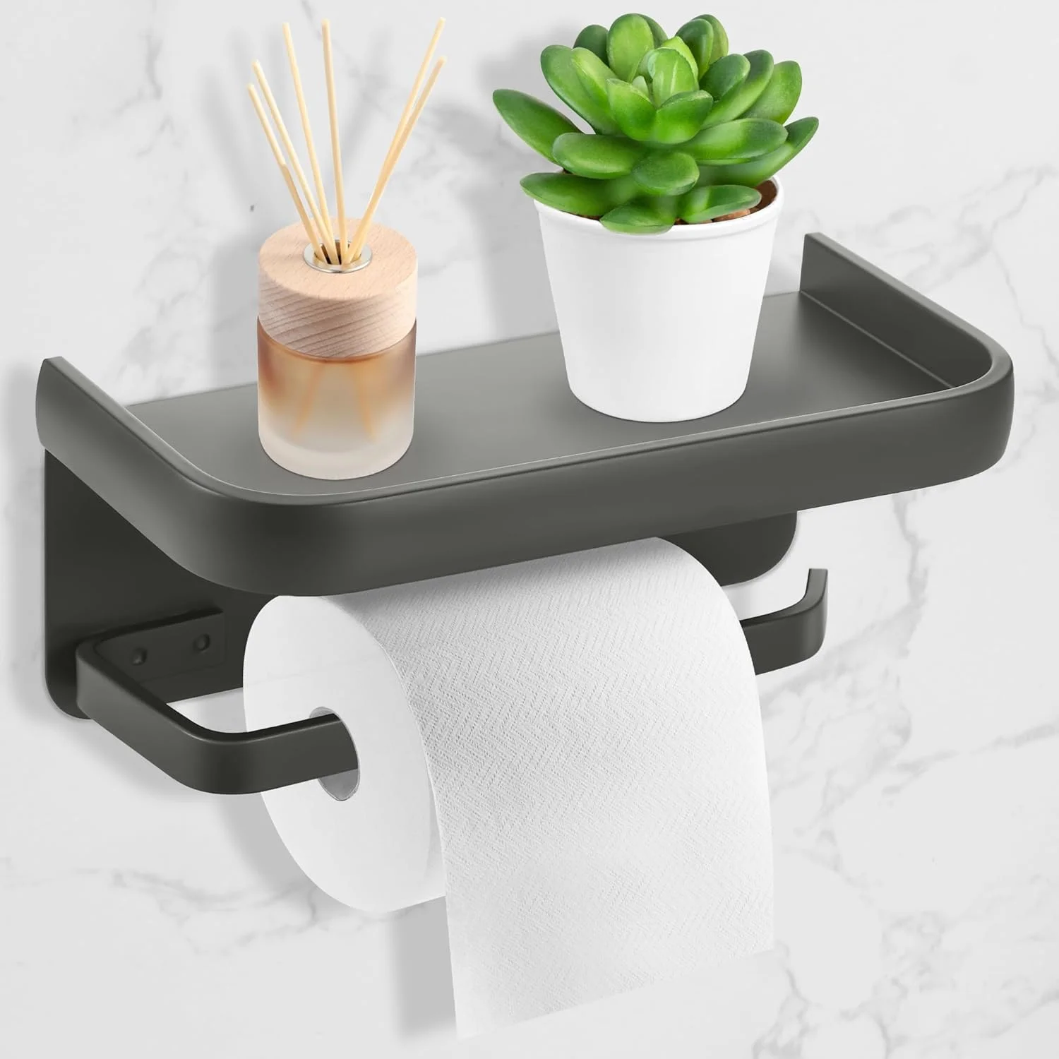 جا دستمال توالت Starvortex با قفسه، جا دستمال توالت آلومینیومی بدون نیاز به سوراخ کاری - جا دستمال کاغذی با 2 روش نصب، جا دستمال توالت چند منظوره، مناسب برای حمام جا دستمال توالت Starvortex با قفسه، جا دستمال توالت آلومینیومی بدون نیاز به سوراخ کاری - جا دستمال کاغذی با 2 روش نصب، جا دستمال توالت چند منظوره، مناسب برای حمام