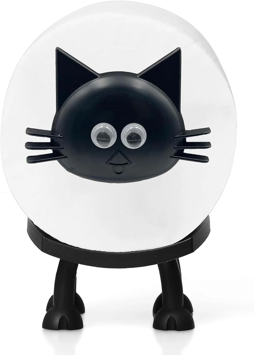 جا دستمال توالت طرح گربه، ست مشکی ایستاده برای حمام، دکوری خنده‌دار برای حمام و دفتر کار، جا دستمال کاغذی ایده‌آل برای میز، پیشخوان و کف حمام (گربه - 1 عدد)