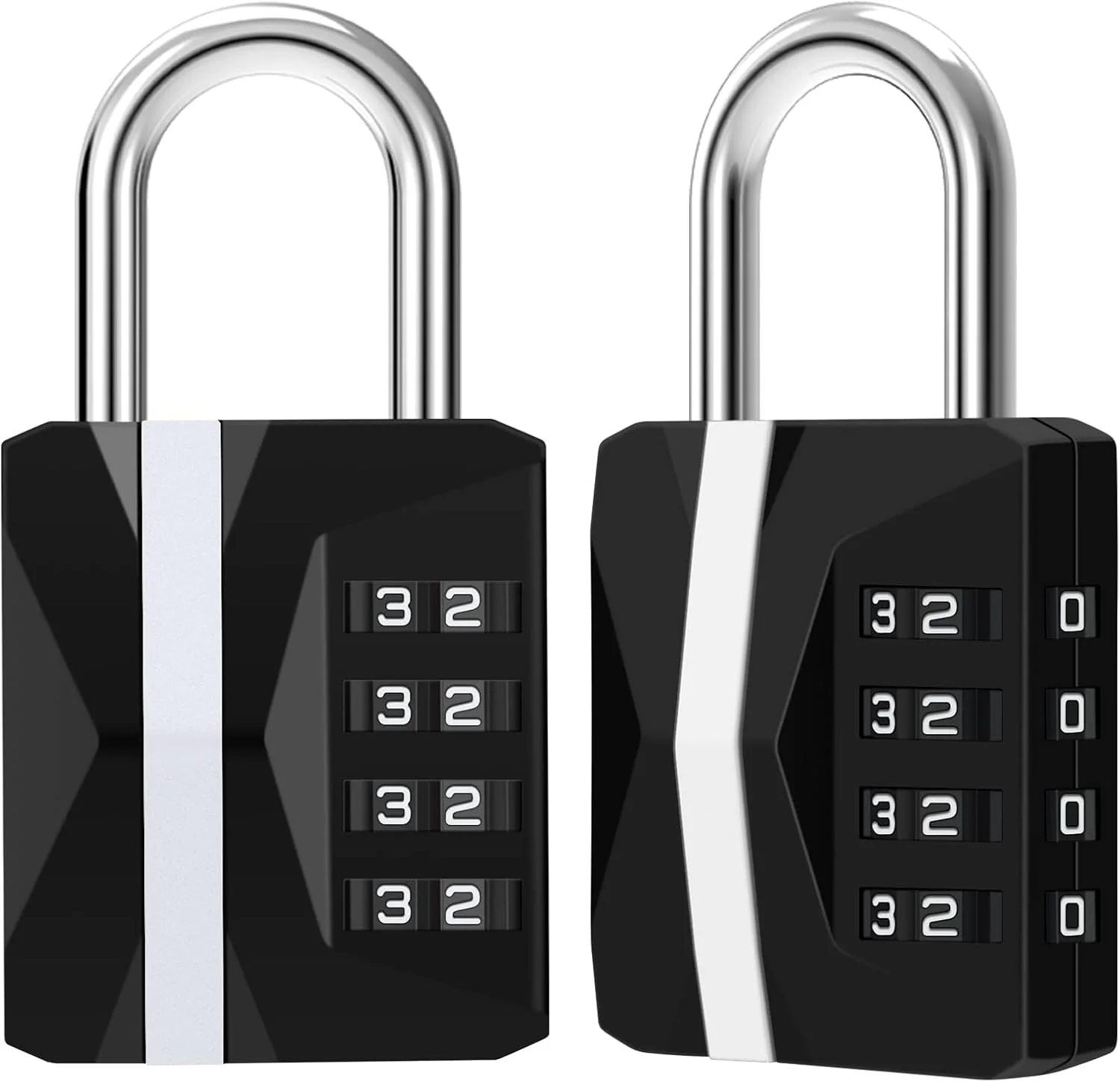 قفل رمزدار ترکیبی KASTWAVE، بسته 2 عددی قفل بزرگ 4 رقمی سنگین و ضد آب، قفل رمز عبور با امنیت بالا از جنس آلیاژ روی قابل تنظیم مجدد، مناسب برای کمدهای مدرسه، باشگاه، سوله، دروازه، حصار، بست، کابینت، مشکی قفل رمزدار ترکیبی KASTWAVE، بسته 2 عددی قفل بزرگ 4 رقمی سنگین و ضد آب، قفل رمز عبور با امنیت بالا از جنس آلیاژ روی قابل تنظیم مجدد، مناسب برای کمدهای مدرسه، باشگاه، سوله، دروازه، حصار، بست، کابینت، مشکی