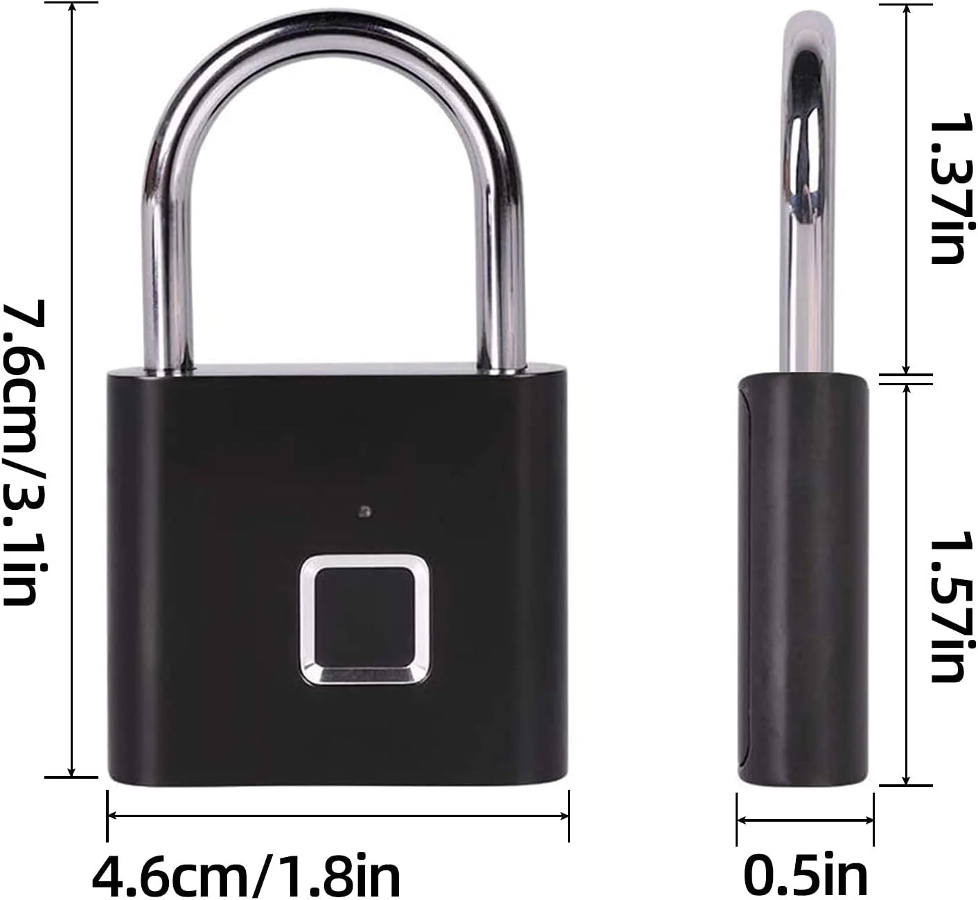 قفل اثر انگشتی KASTWAVE، قفل کمد، قفل هوشمند ضد آب کوچک قابل حمل با شارژ USB برای کمد، چمدان، باشگاه، کیف، مدرسه، دوچرخه