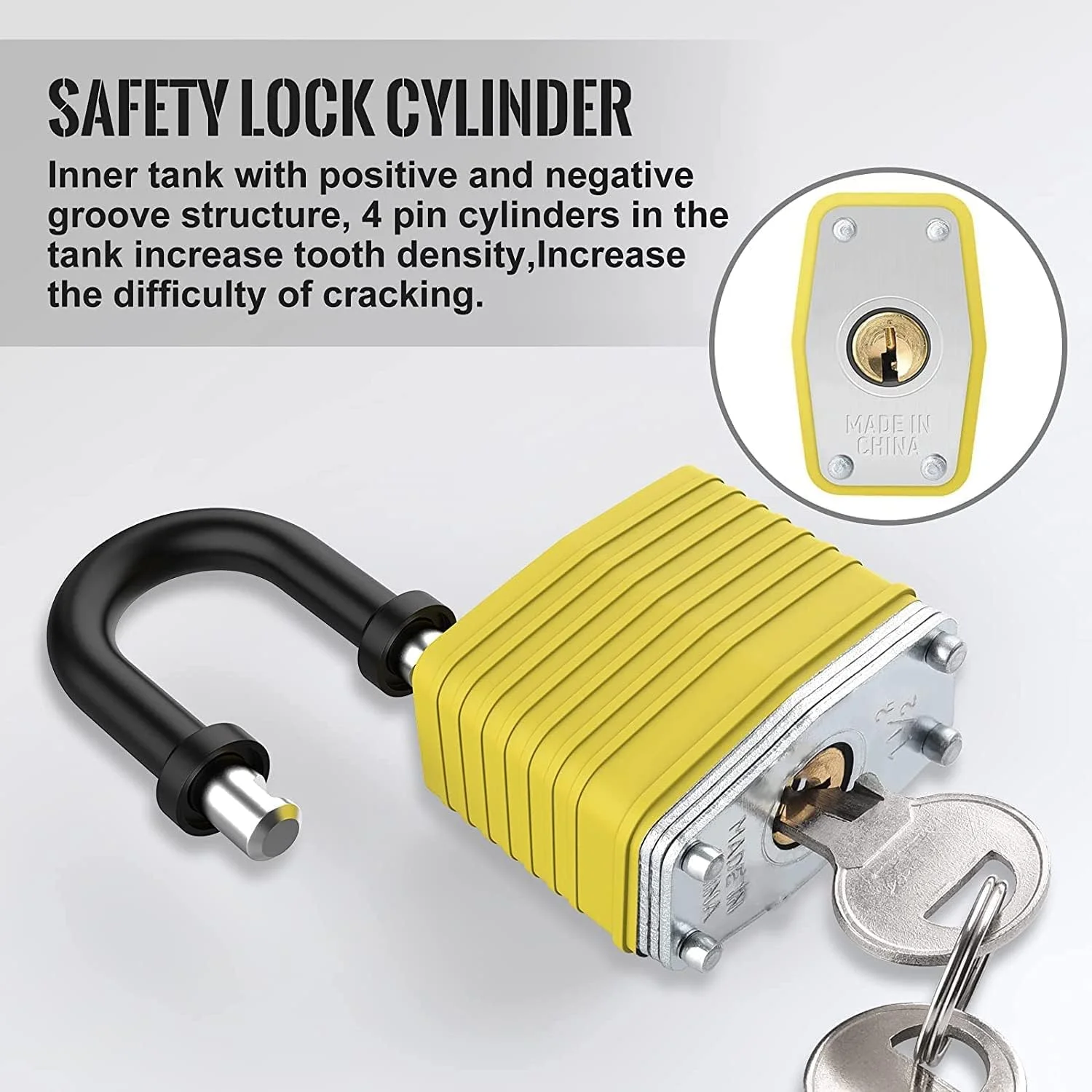 قفل آویز KASTWAVE با کلید، قفل کلیدی 2 عددی ضد آب و هوا برای فضای باز، قفل ضد آب 30 میلی متری سنگین، فولاد لمینت شده ضد برش برای قفسه باشگاه، گاراژ، حصار، سوله، حیاط قفل آویز KASTWAVE با کلید، قفل کلیدی 2 عددی ضد آب و هوا برای فضای باز، قفل ضد آب 30 میلی متری سنگین، فولاد لمینت شده ضد برش برای قفسه باشگاه، گاراژ، حصار، سوله، حیاط