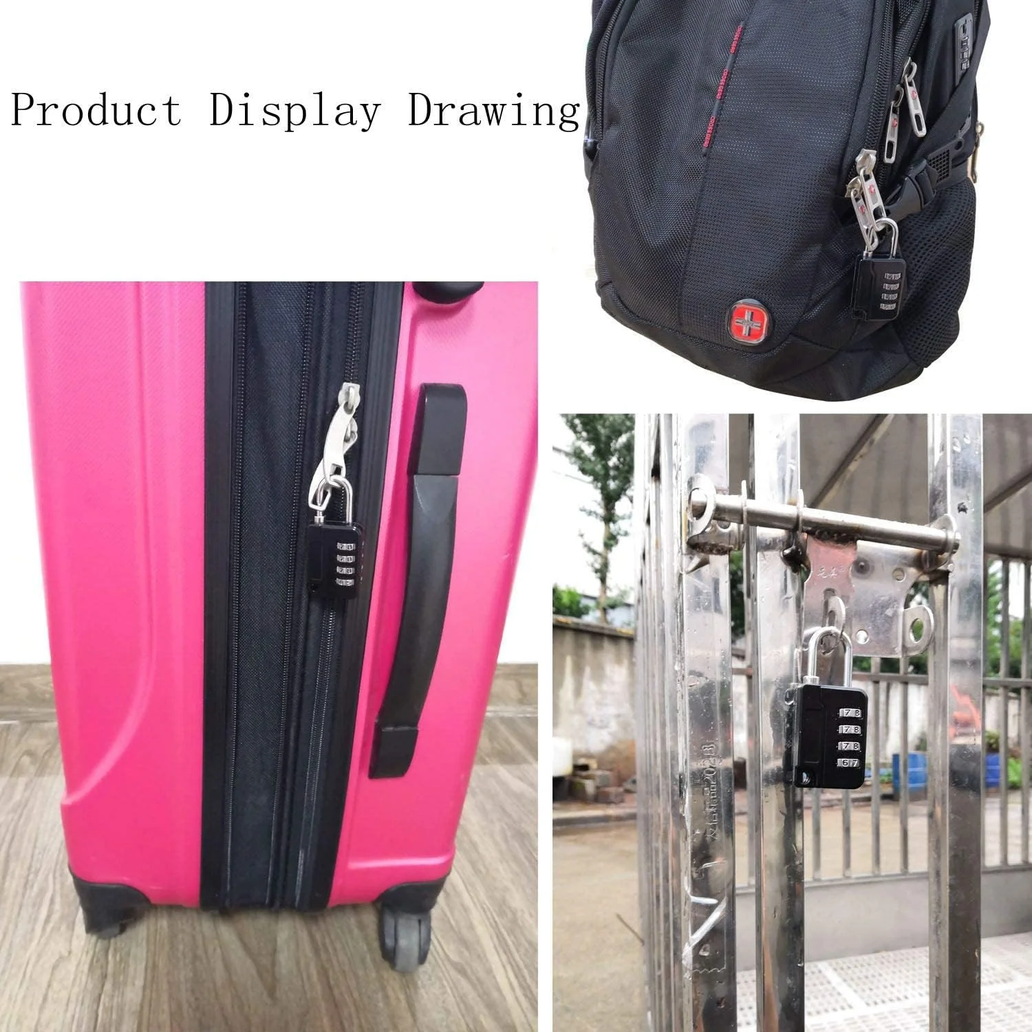 قفل چمدان KASTWAVE، بسته 5 عددی قفل چمدان مسافرتی، قفل ترکیبی 4 رقمی برای کمدهای مدرسه، جعبه ابزار، حصارها، کابینت های سگک، قفل ترکیبی قابل تنظیم مجدد ایمن قفل چمدان KASTWAVE، بسته 5 عددی قفل چمدان مسافرتی، قفل ترکیبی 4 رقمی برای کمدهای مدرسه، جعبه ابزار، حصارها، کابینت های سگک، قفل ترکیبی قابل تنظیم مجدد ایمن