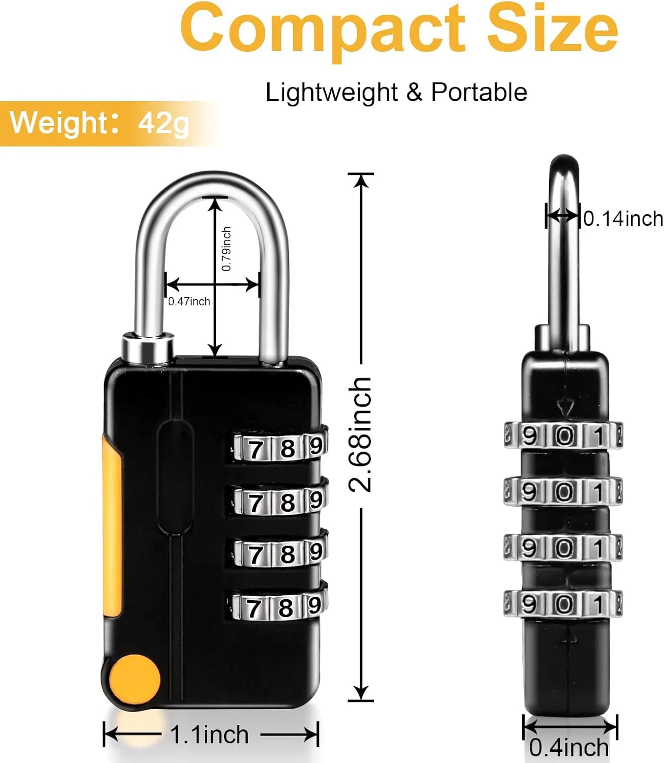 قفل ترکیبی KASTWAVE، قفل چمدان، 2 عدد قفل کوچک ضد آب، قفل امنیتی 4 رقمی برای کمدهای مدرسه، باشگاه، دروازه، سوله، جعبه ابزار، حصار قفل ترکیبی KASTWAVE، قفل چمدان، 2 عدد قفل کوچک ضد آب، قفل امنیتی 4 رقمی برای کمدهای مدرسه، باشگاه، دروازه، سوله، جعبه ابزار، حصار