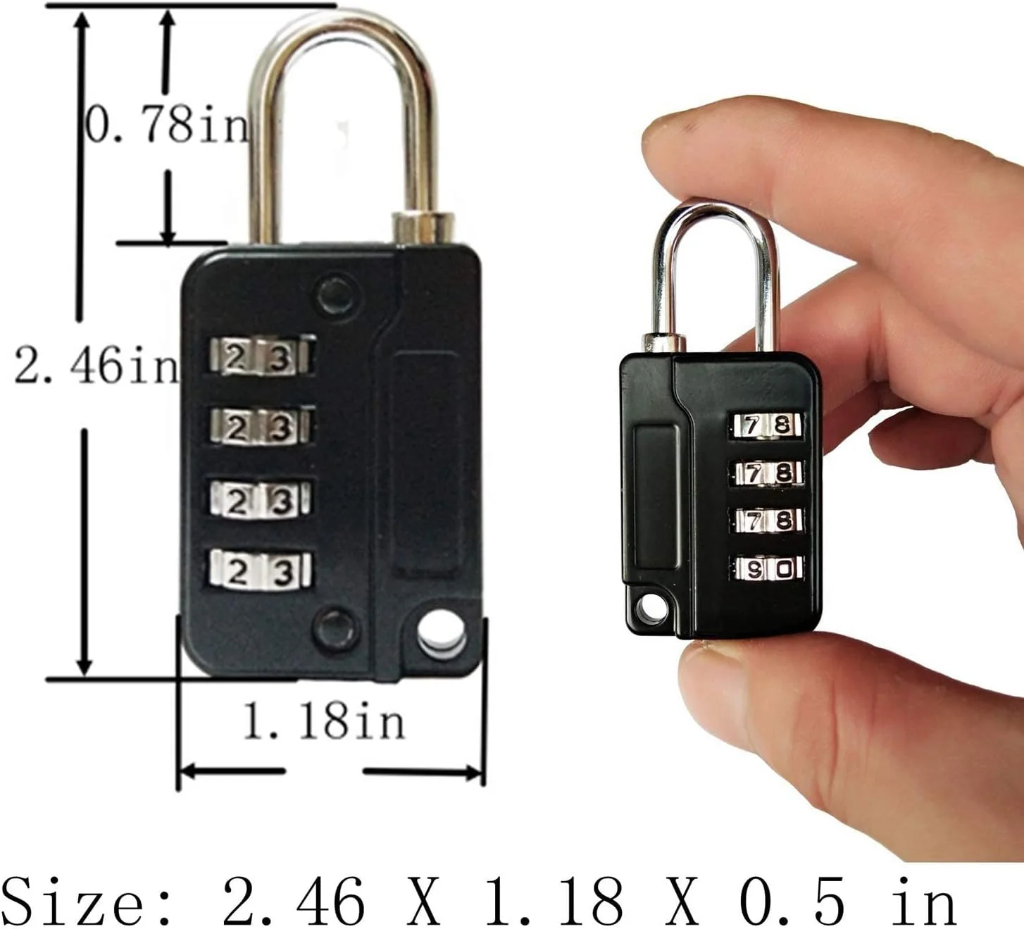 قفل چمدان KASTWAVE، بسته 5 عددی قفل چمدان مسافرتی، قفل ترکیبی 4 رقمی برای کمدهای مدرسه، جعبه ابزار، حصارها، کابینت های سگک، قفل ترکیبی قابل تنظیم مجدد ایمن قفل چمدان KASTWAVE، بسته 5 عددی قفل چمدان مسافرتی، قفل ترکیبی 4 رقمی برای کمدهای مدرسه، جعبه ابزار، حصارها، کابینت های سگک، قفل ترکیبی قابل تنظیم مجدد ایمن