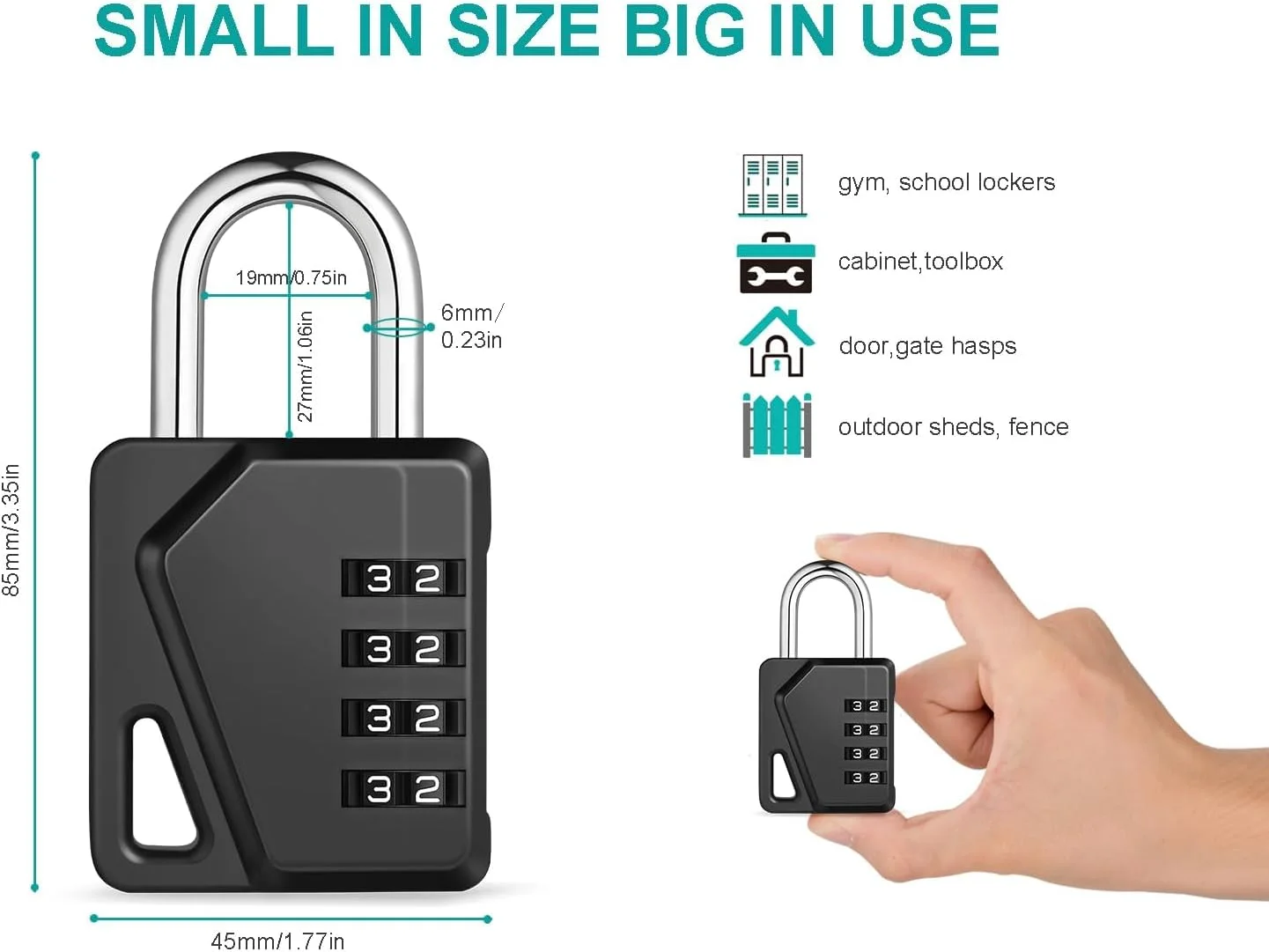 قفل رمزی ترکیبی KASTWAVE برای کمدهای ورزشی، قفل رمزی 4 رقمی ضد آب با برچسب نام DIY، قفل کمدهای مدرسه، قفل بیرونی ضد آب برای سوله ها، درب حصار (مشکی، 2 عددی) قفل رمزی ترکیبی KASTWAVE برای کمدهای ورزشی، قفل رمزی 4 رقمی ضد آب با برچسب نام DIY، قفل کمدهای مدرسه، قفل بیرونی ضد آب برای سوله ها، درب حصار (مشکی، 2 عددی)