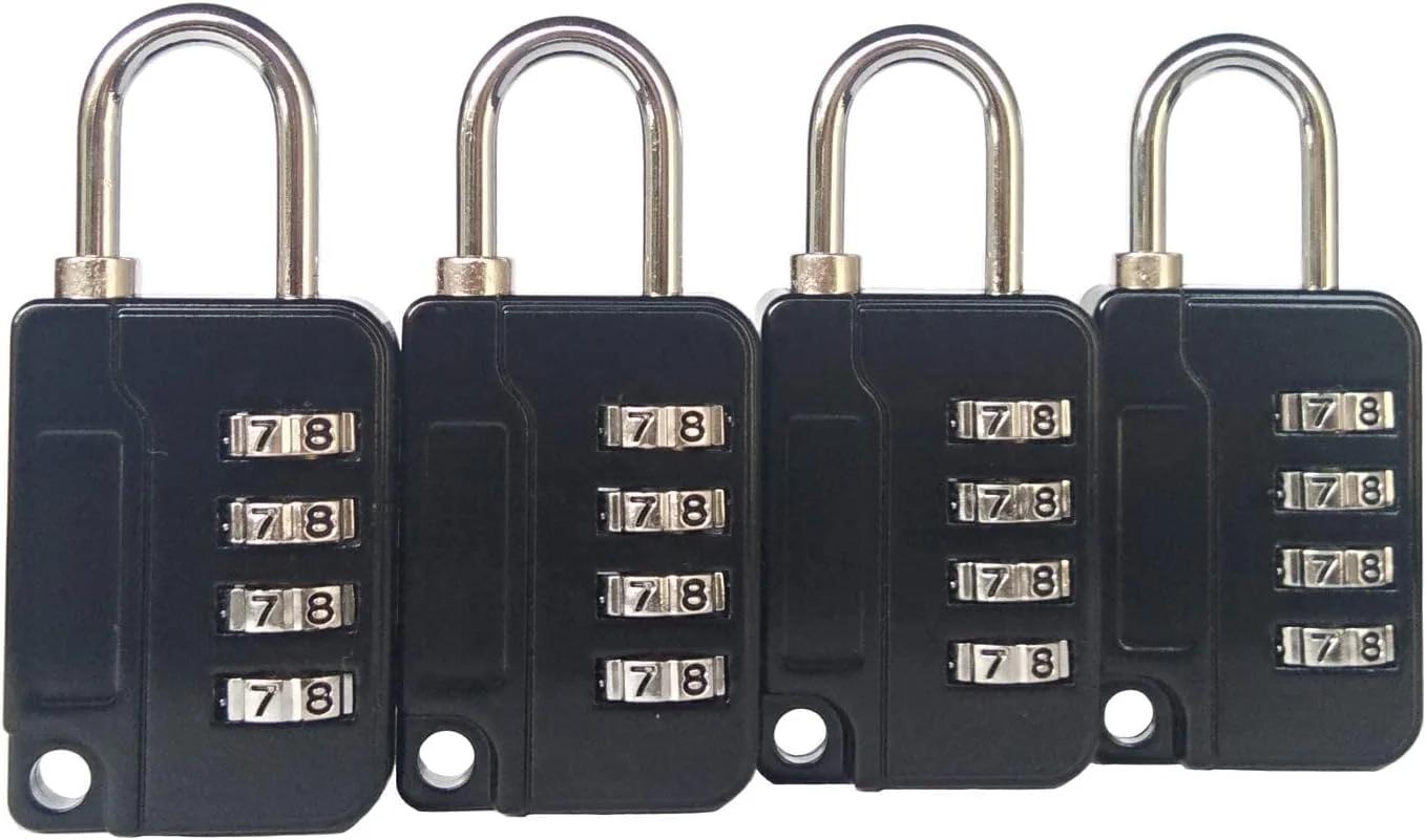 قفل چمدان KASTWAVE، بسته 5 عددی قفل چمدان مسافرتی، قفل ترکیبی 4 رقمی برای کمدهای مدرسه، جعبه ابزار، حصارها، کابینت های سگک، قفل ترکیبی قابل تنظیم مجدد ایمن قفل چمدان KASTWAVE، بسته 5 عددی قفل چمدان مسافرتی، قفل ترکیبی 4 رقمی برای کمدهای مدرسه، جعبه ابزار، حصارها، کابینت های سگک، قفل ترکیبی قابل تنظیم مجدد ایمن