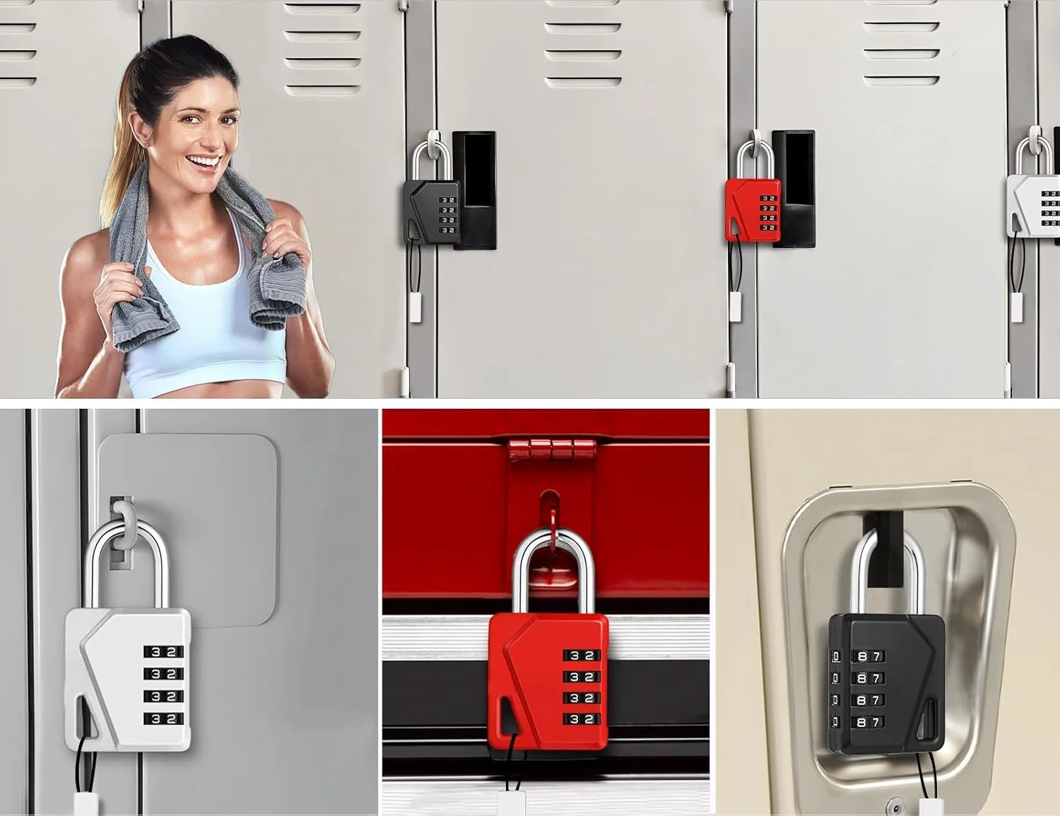 قفل رمزی ترکیبی KASTWAVE برای کمدهای ورزشی، قفل رمزی 4 رقمی ضد آب با برچسب نام DIY، قفل کمدهای مدرسه، قفل بیرونی ضد آب برای سوله ها، درب حصار (مشکی، 2 عددی) قفل رمزی ترکیبی KASTWAVE برای کمدهای ورزشی، قفل رمزی 4 رقمی ضد آب با برچسب نام DIY، قفل کمدهای مدرسه، قفل بیرونی ضد آب برای سوله ها، درب حصار (مشکی، 2 عددی)