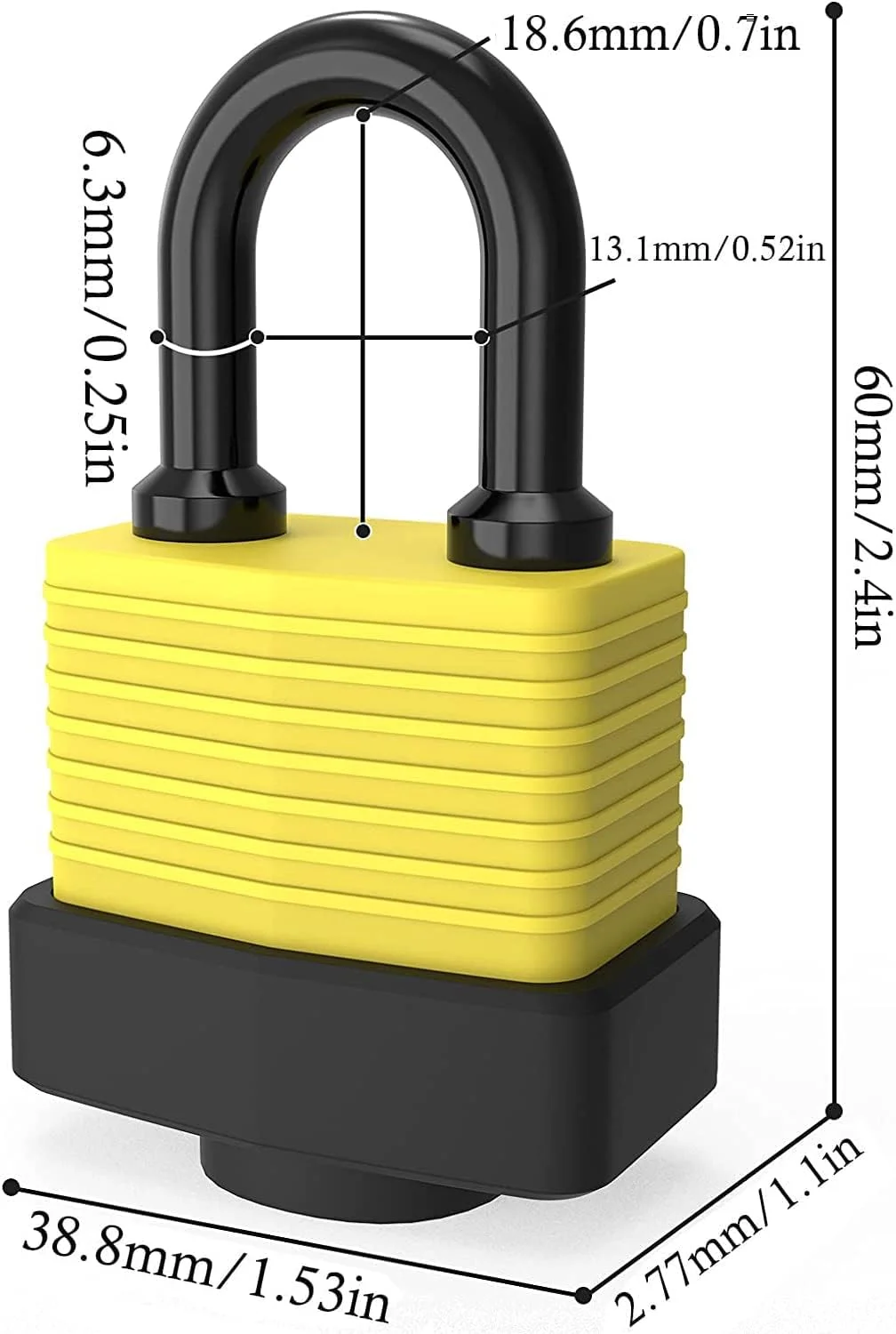 قفل آویز KASTWAVE با کلید، قفل کلیدی 2 عددی ضد آب و هوا برای فضای باز، قفل ضد آب 30 میلی متری سنگین، فولاد لمینت شده ضد برش برای قفسه باشگاه، گاراژ، حصار، سوله، حیاط قفل آویز KASTWAVE با کلید، قفل کلیدی 2 عددی ضد آب و هوا برای فضای باز، قفل ضد آب 30 میلی متری سنگین، فولاد لمینت شده ضد برش برای قفسه باشگاه، گاراژ، حصار، سوله، حیاط