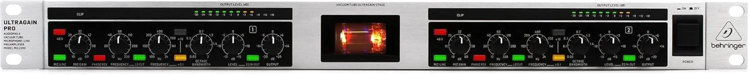 پری امپ میکروفون تیوب دو کاناله بهرینگر MIC2200 V2 پری امپ میکروفون تیوب دو کاناله بهرینگر MIC2200 V2