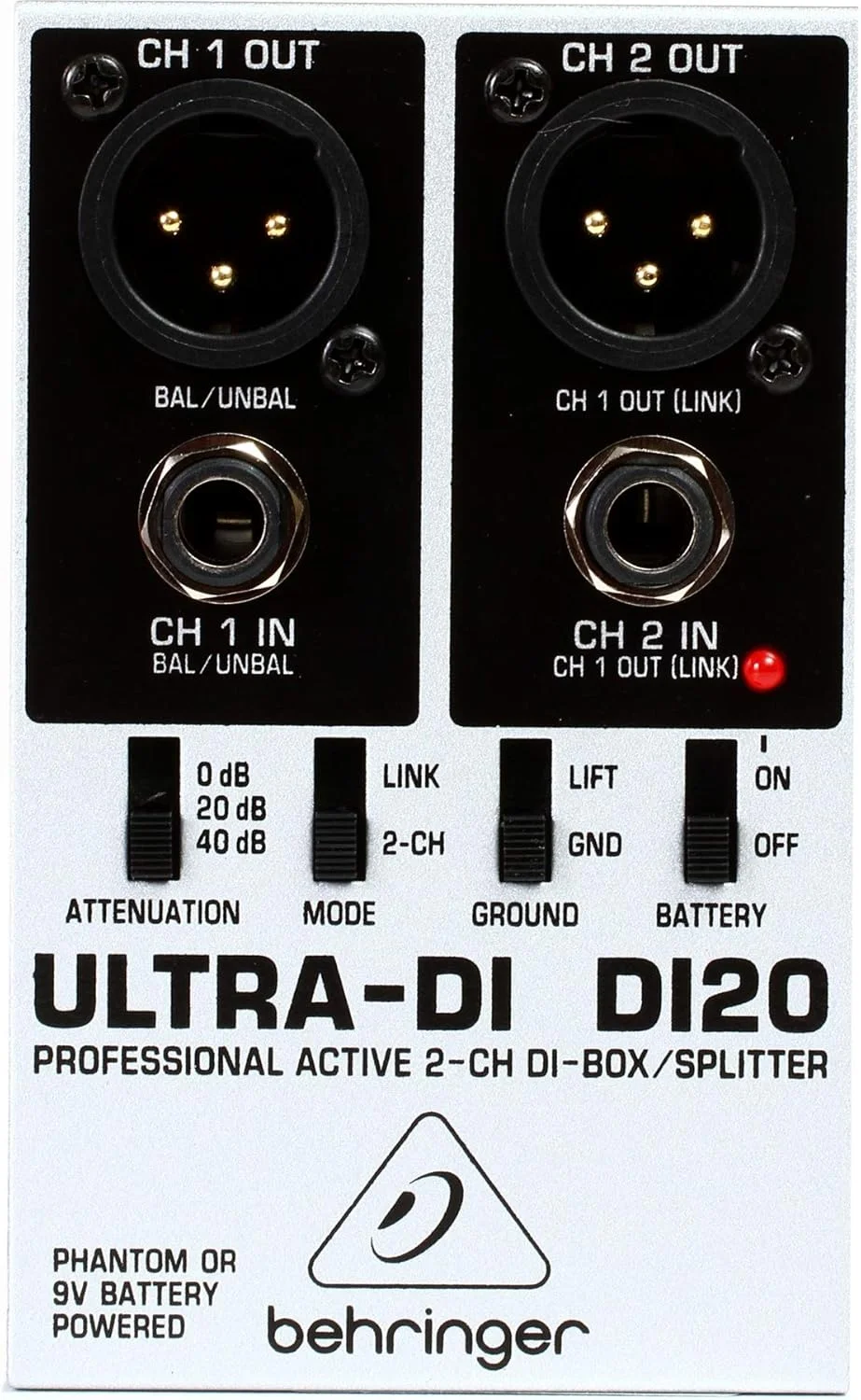 بهringer ULTRA-DI DI20 جعبه DI / اسپلیتر 2 کاناله بهringer ULTRA-DI DI20 جعبه DI / اسپلیتر 2 کاناله