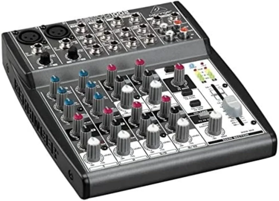 میکسر پریمیوم 10 کاناله 2 باس Behringer XENYX 1002 با پری امپ میکروفون Xenyx و اکولایزر British، کمکی میکسر پریمیوم 10 کاناله 2 باس Behringer XENYX 1002 با پری امپ میکروفون Xenyx و اکولایزر British، کمکی