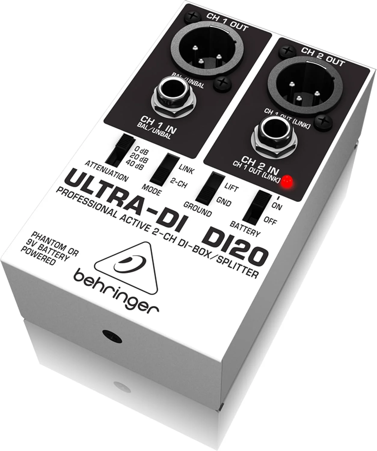 بهringer ULTRA-DI DI20 جعبه DI / اسپلیتر 2 کاناله بهringer ULTRA-DI DI20 جعبه DI / اسپلیتر 2 کاناله