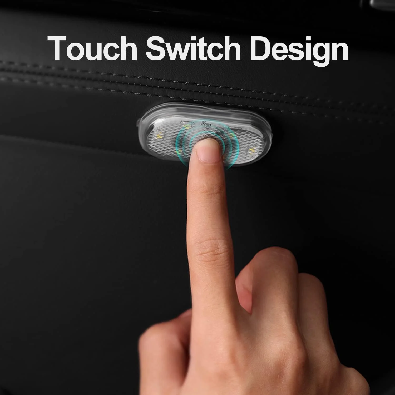KASTWAVE Car LED Lights, Interior Portable Small Incar LED Touch Lights with 6 Bright LED Lamp Beads, USB Rechargeable Lighting Light Car Emergency Light (Warm White Light)