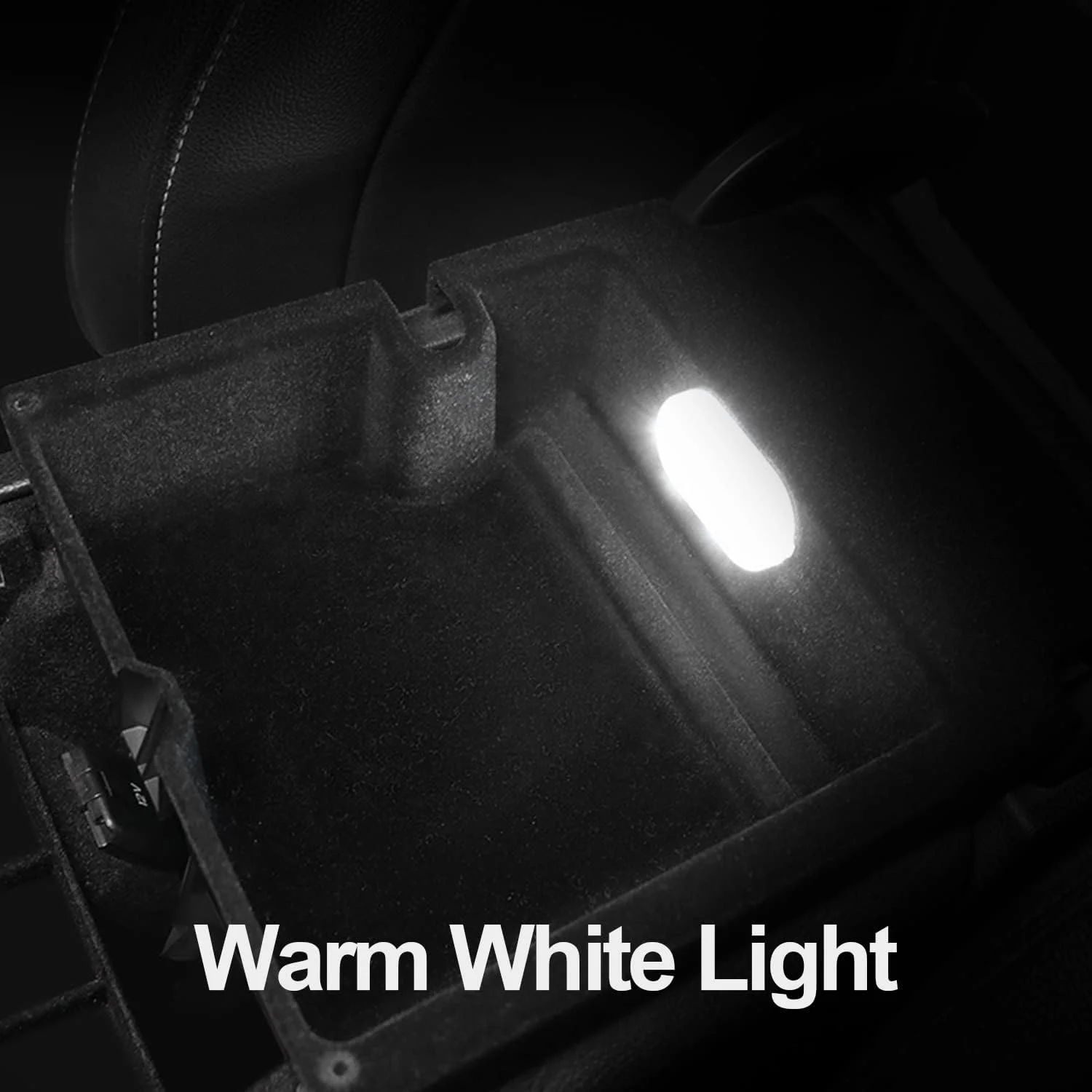 KASTWAVE Car LED Lights, Interior Portable Small Incar LED Touch Lights with 6 Bright LED Lamp Beads, USB Rechargeable Lighting Light Car Emergency Light (Warm White Light)