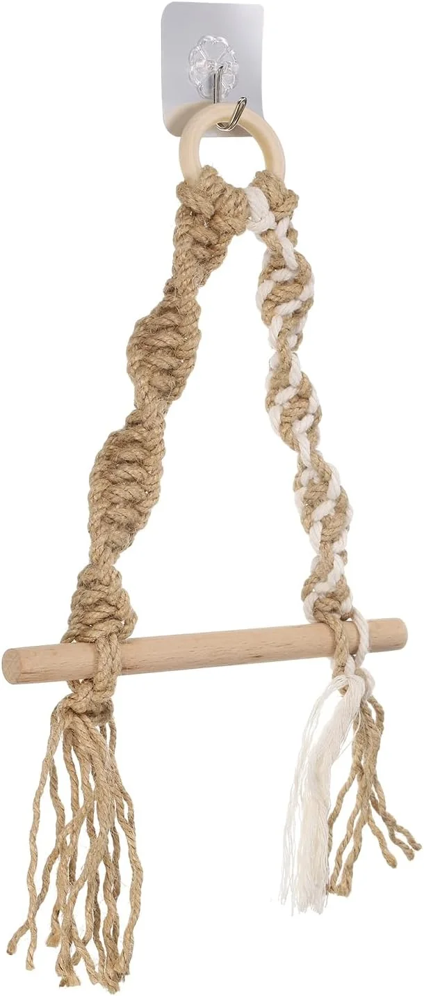 جا دستمال کاغذی توالت sourcing map، نگهدارنده دستمال توالت بوهمی حلقه های حوله دیواری برای دکوراسیون حمام منزل جا دستمال کاغذی توالت sourcing map، نگهدارنده دستمال توالت بوهمی حلقه های حوله دیواری برای دکوراسیون حمام منزل