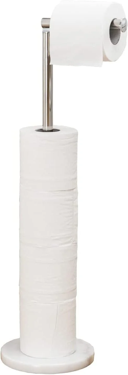 پایه نگهدارنده دستمال توالت Songtec، نگهدارنده رول دستمال کاغذی ایستاده، پایه سنگ مرمر طبیعی سنگین، مقاوم برای 5 رول دستمال توالت (پایه مرمر، نیکل برس خورده) پایه نگهدارنده دستمال توالت Songtec، نگهدارنده رول دستمال کاغذی ایستاده، پایه سنگ مرمر طبیعی سنگین، مقاوم برای 5 رول دستمال توالت (پایه مرمر، نیکل برس خورده)