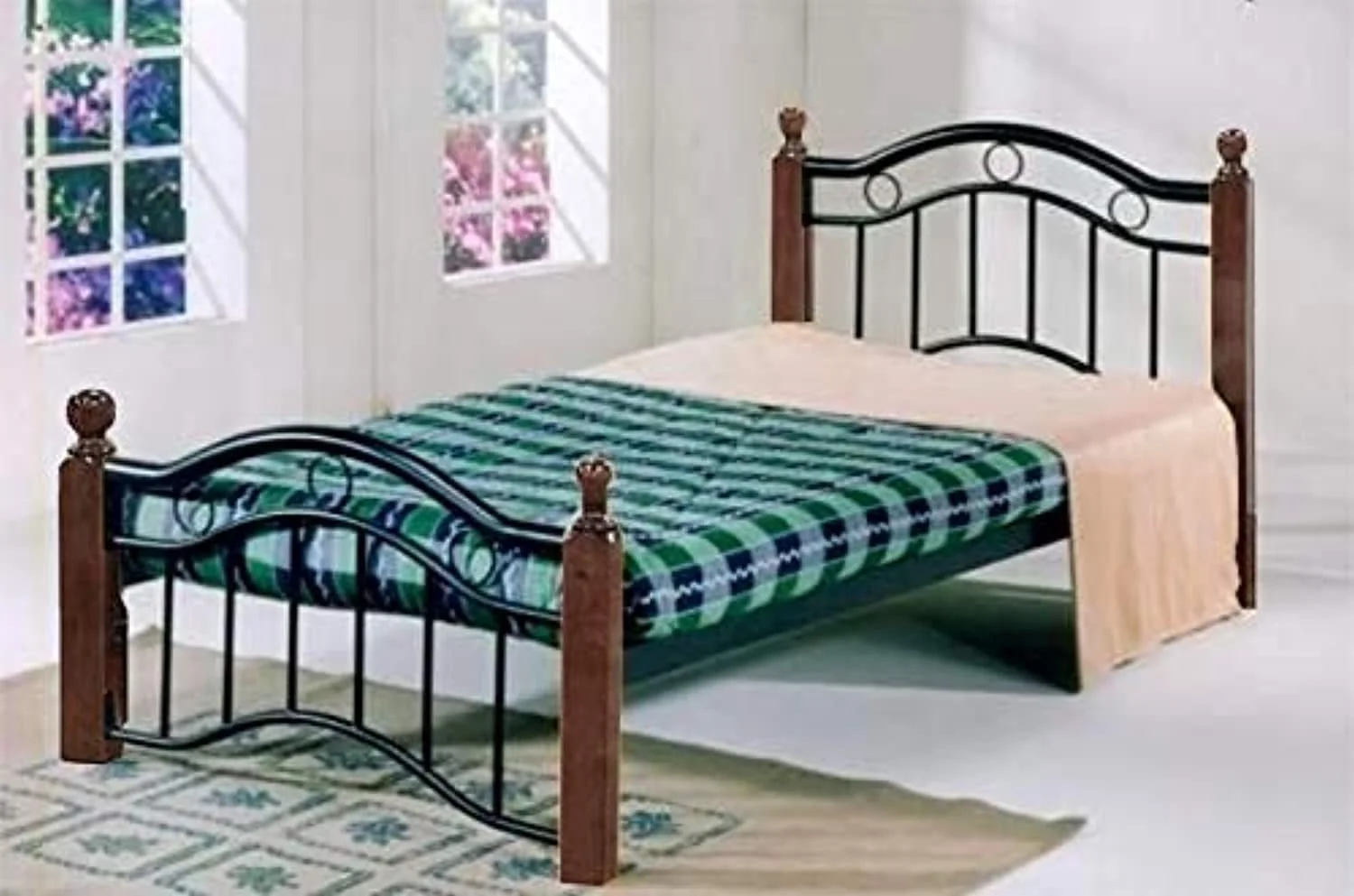تخت خواب فلزی چوبی مقاوم Galaxy Design با پایه های چوبی قهوه ای - سایز یک نفره (طول x عرض x ارتفاع) 190 x 90 x 75 سانتی متر مدل - GDF-8882 تخت خواب فلزی چوبی مقاوم Galaxy Design با پایه های چوبی قهوه ای - سایز یک نفره (طول x عرض x ارتفاع) 190 x 90 x 75 سانتی متر مدل - GDF-8882