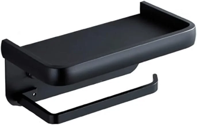 جا دستمال توالت اسکایرا، جا حوله ای توالت سفید، قفسه حمام بدون پانچ، نگهدارنده تلفن همراه، نگهدارنده کاغذ رولی توالت