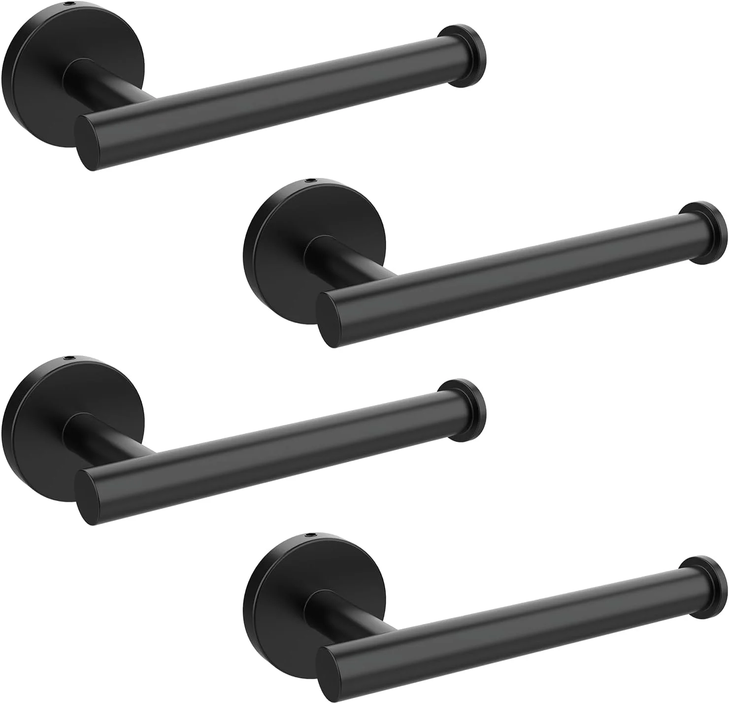 ست چهارتایی جا دستمال کاغذی توالت SetSail، نصب دیواری، مشکی مات، جنس استیل ضد زنگ SUS304، نگهدارنده دستمال کاغذی برای لوازم جانبی سخت افزاری حمام، نصب با پیچ