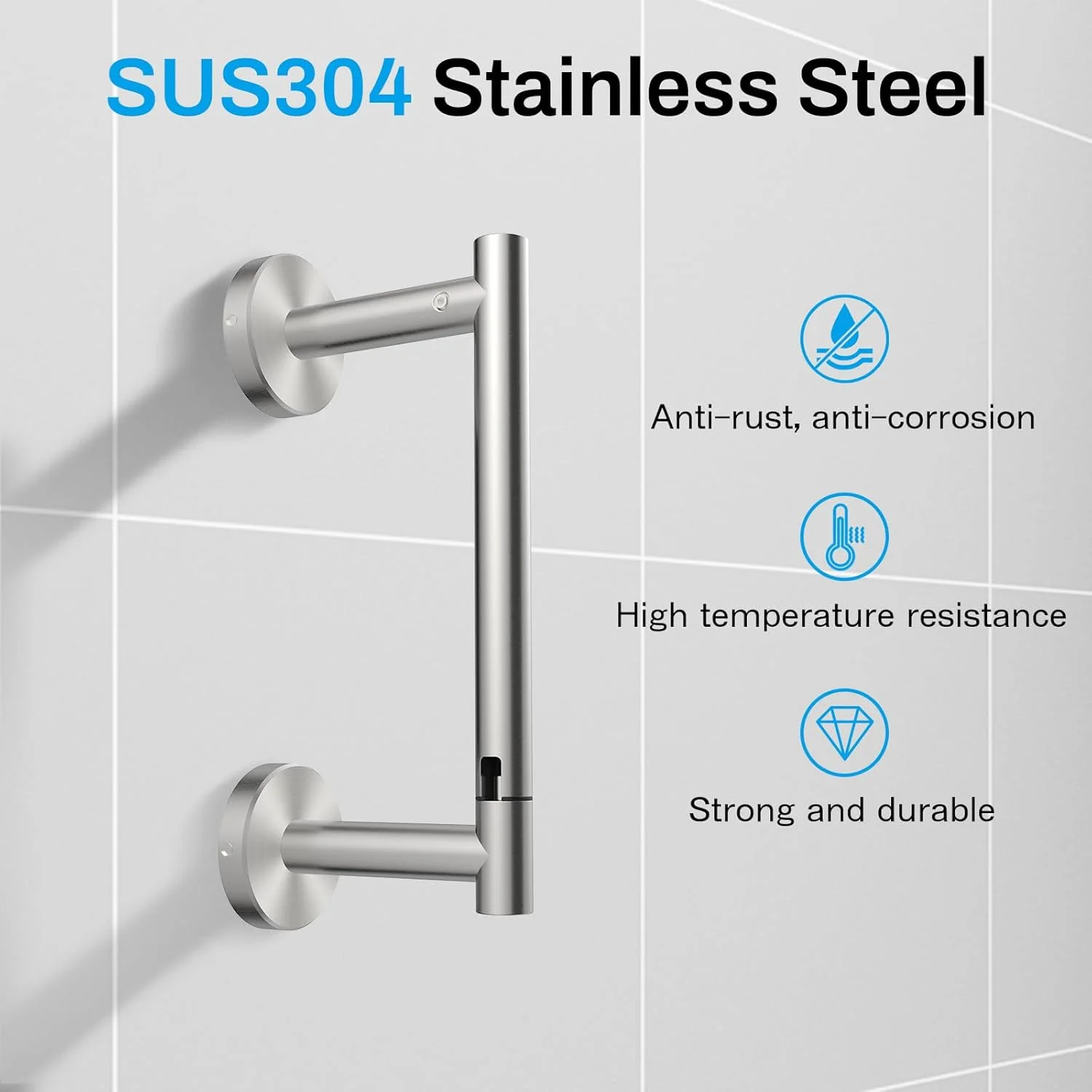 جا دستمال کاغذی رولی ست سیل، نصب دیواری با پیچ، نیکل برس خورده، استیل ضد زنگ، مناسب لوازم جانبی سخت افزاری حمام