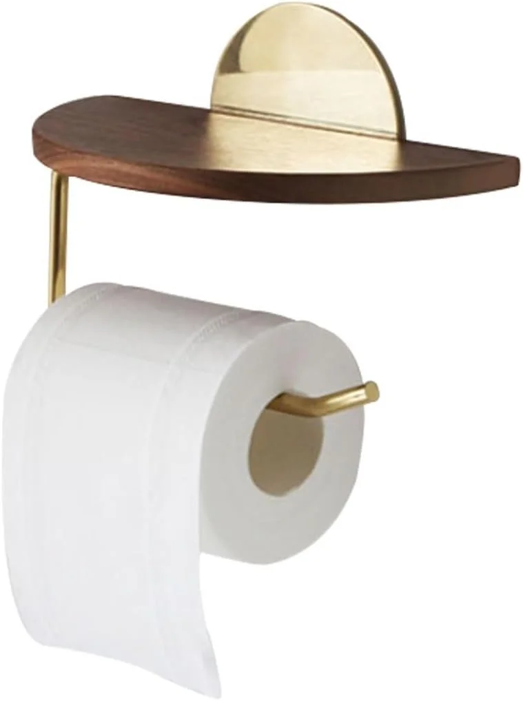 جا دستمال کاغذی نیم دایره ای خلاقانه، قفسه لوکس نگهداری آشپزخانه، توزیع کننده دستمال کاغذی توالت ساده و کاربردی، نگهدارنده رول توالت با قفسه، طراحی بدون نیاز به نصب