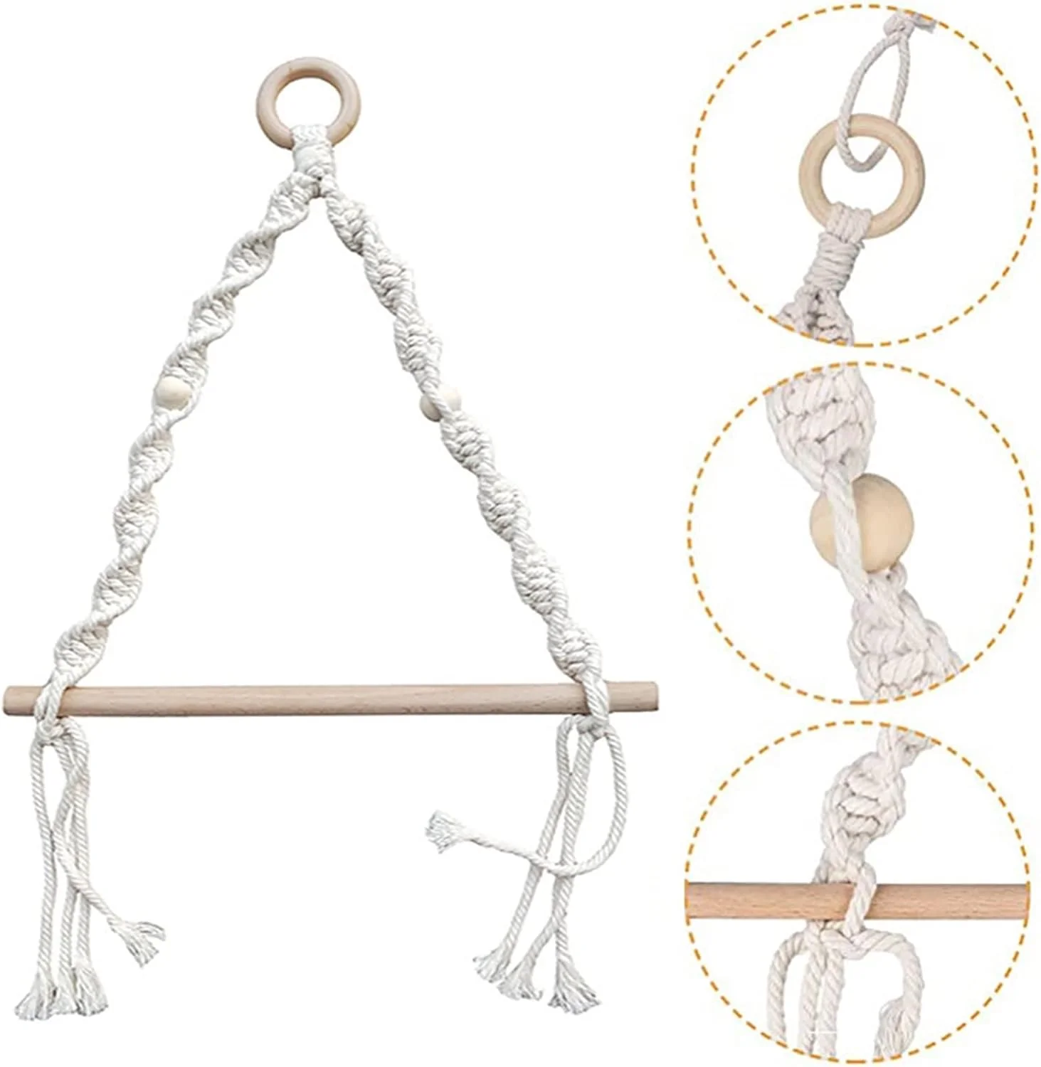 جا دستمال کاغذی توالت SEMOOR بافت دستی، نصب دیواری، قفسه حوله کاغذی چوبی