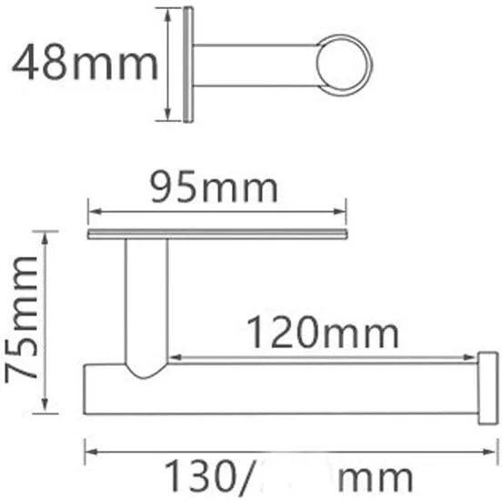 جا دستمال کاغذی رولی آشپزخانه، نگهدارنده دستمال کاغذی دیواری چسبی، استیل ضد زنگ، قفسه لوازم جانبی دستمال توالت حمام (رنگ: Argento)