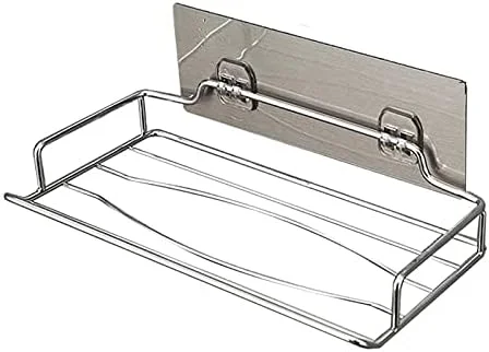 Sanbo Wall Mounted Tissue Paper Holder Stainless Steel Non-Marking Paste Suction Toilet Paper Tissue Rack Pumping Paper Holder Hanger Bathroom Kitchen