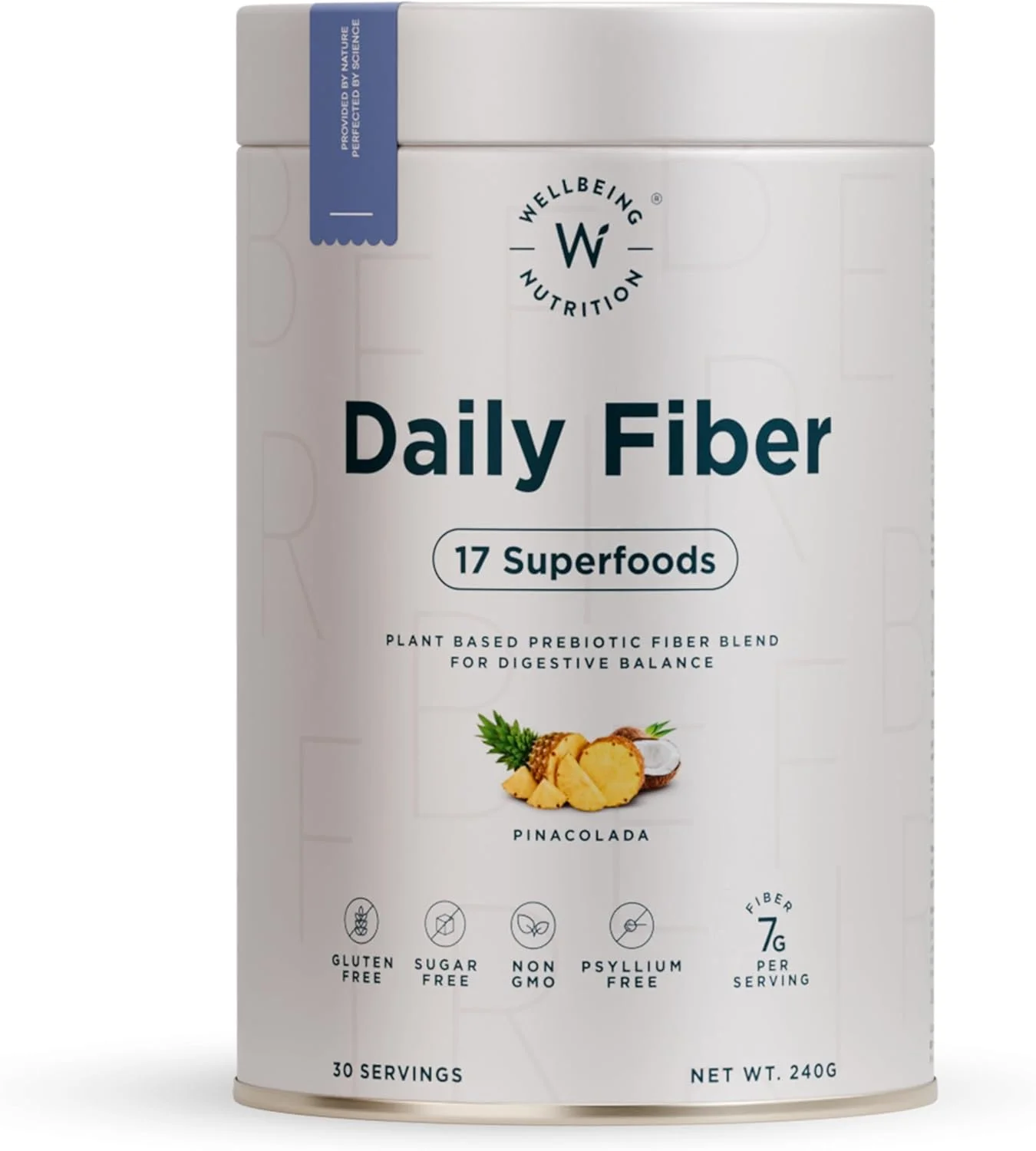 فیبر روزانه تغذیه سلامتی، فیبر پری بیوتیک گیاهی ارگانیک بر پایه گیاهان از آجیل، دانه ها، غلات و حبوبات با طعم پینا کولادا - 30 سروینگ فیبر روزانه تغذیه سلامتی، فیبر پری بیوتیک گیاهی ارگانیک بر پایه گیاهان از آجیل، دانه ها، غلات و حبوبات با طعم پینا کولادا - 30 سروینگ