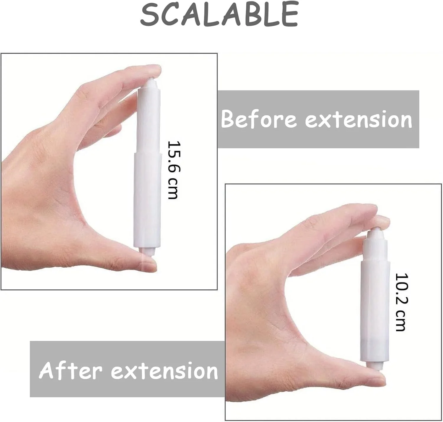 نگهدارنده کاغذ توالت 2 عددی، غلتک های نگهدارنده کاغذ توالت، درج نگهدارنده رول دستمال کاغذی پلاستیکی در قرقره جایگزین فنری حمام - نصب آسان
