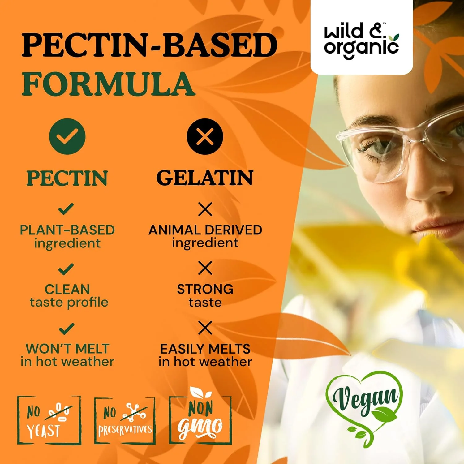 پاستیل فیبر اینولین ارگانیک و وحشی - پاستیل مکمل فیبر اینولین برای سلامت دستگاه گوارش - پاستیل فیبر پری بیوتیک برای بزرگسالان از ریشه کاسنی ارگانیک - وگان، 4000 میلی گرم، 60 عدد