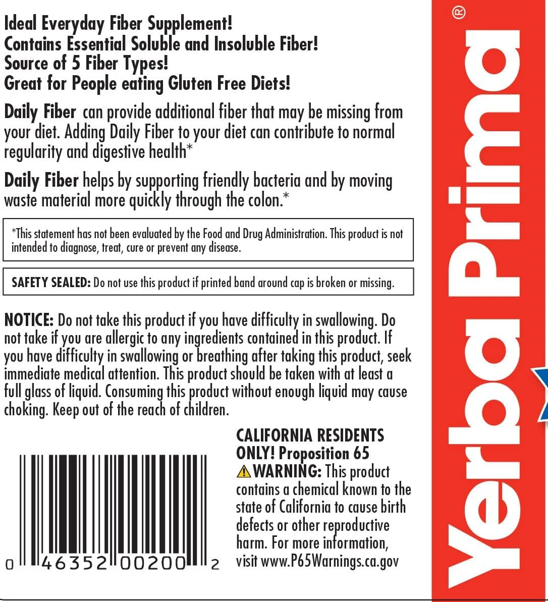 یربا پریما فیبر روزانه، 340 گرم یربا پریما فیبر روزانه، 340 گرم