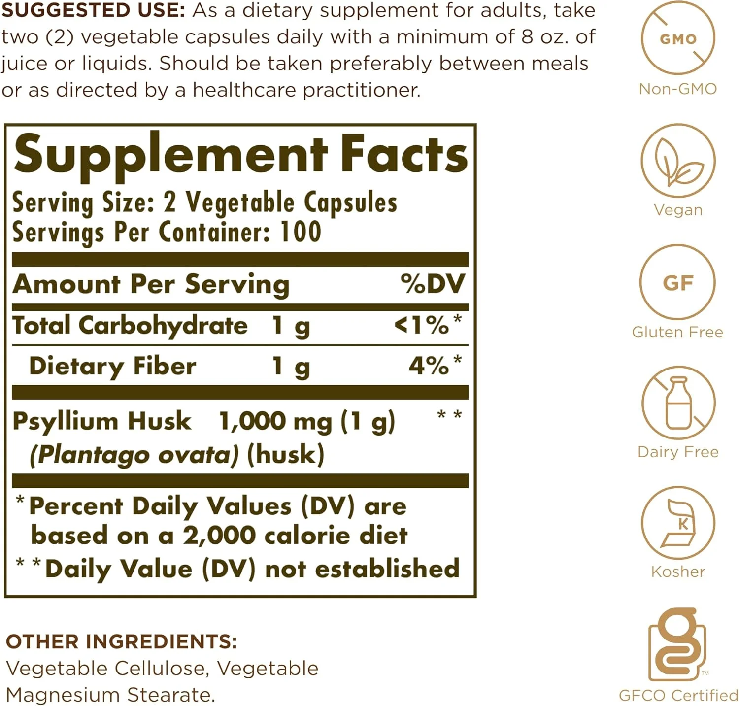 کپسول فیبر پسیلیوم هاسک Solgar 500 میلی گرم، 200 عدد کپسول فیبر پسیلیوم هاسک Solgar 500 میلی گرم، 200 عدد