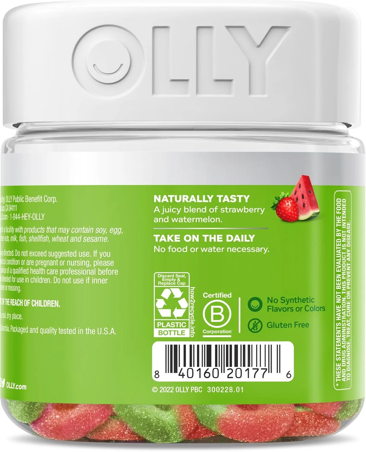 حلقه های پاستیلی فیبر OLLY، 5 گرم فیبر پری بیوتیک، FOS (فروکتو-الیگوساکاریدها)، پشتیبانی از دستگاه گوارش، طعم توت خربزه 50 عددی حلقه های پاستیلی فیبر OLLY، 5 گرم فیبر پری بیوتیک، FOS (فروکتو-الیگوساکاریدها)، پشتیبانی از دستگاه گوارش، طعم توت خربزه 50 عددی