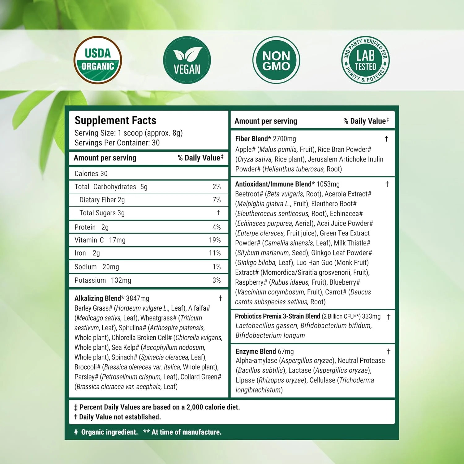 پودر سوپرفود سبزیجات ارگانیک Nested Naturals حاوی پروبیوتیک، فیبر و آنزیم، غیر تراریخته و مکمل گیاهی پودر سوپرفود سبزیجات ارگانیک Nested Naturals حاوی پروبیوتیک، فیبر و آنزیم، غیر تراریخته و مکمل گیاهی