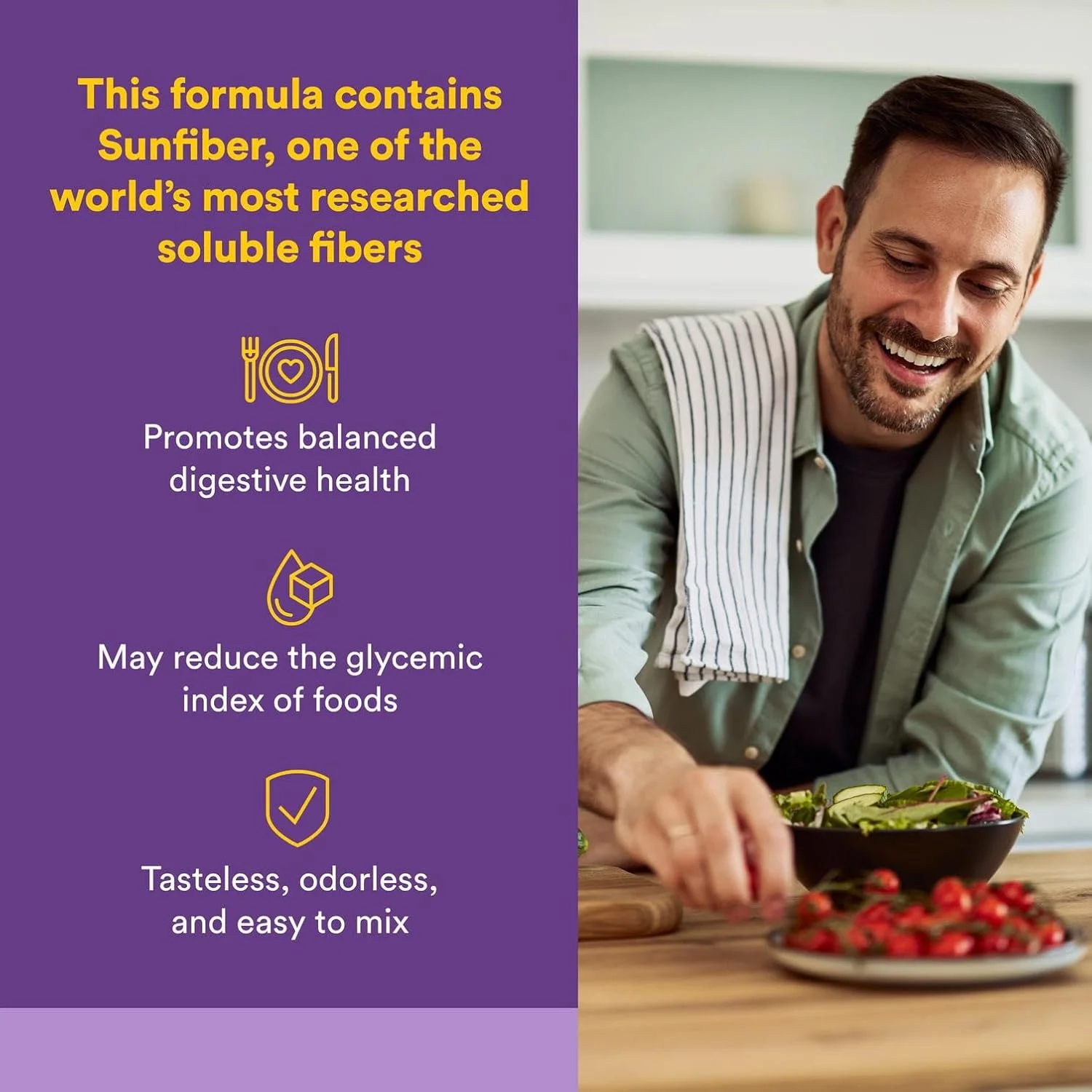 پودر فیبر ارگانیک و کم FODMAP رلیفایبر نچرال فاکتورز، فیبر گوارشی، بدون طعم، 150 گرم پودر فیبر ارگانیک و کم FODMAP رلیفایبر نچرال فاکتورز، فیبر گوارشی، بدون طعم، 150 گرم