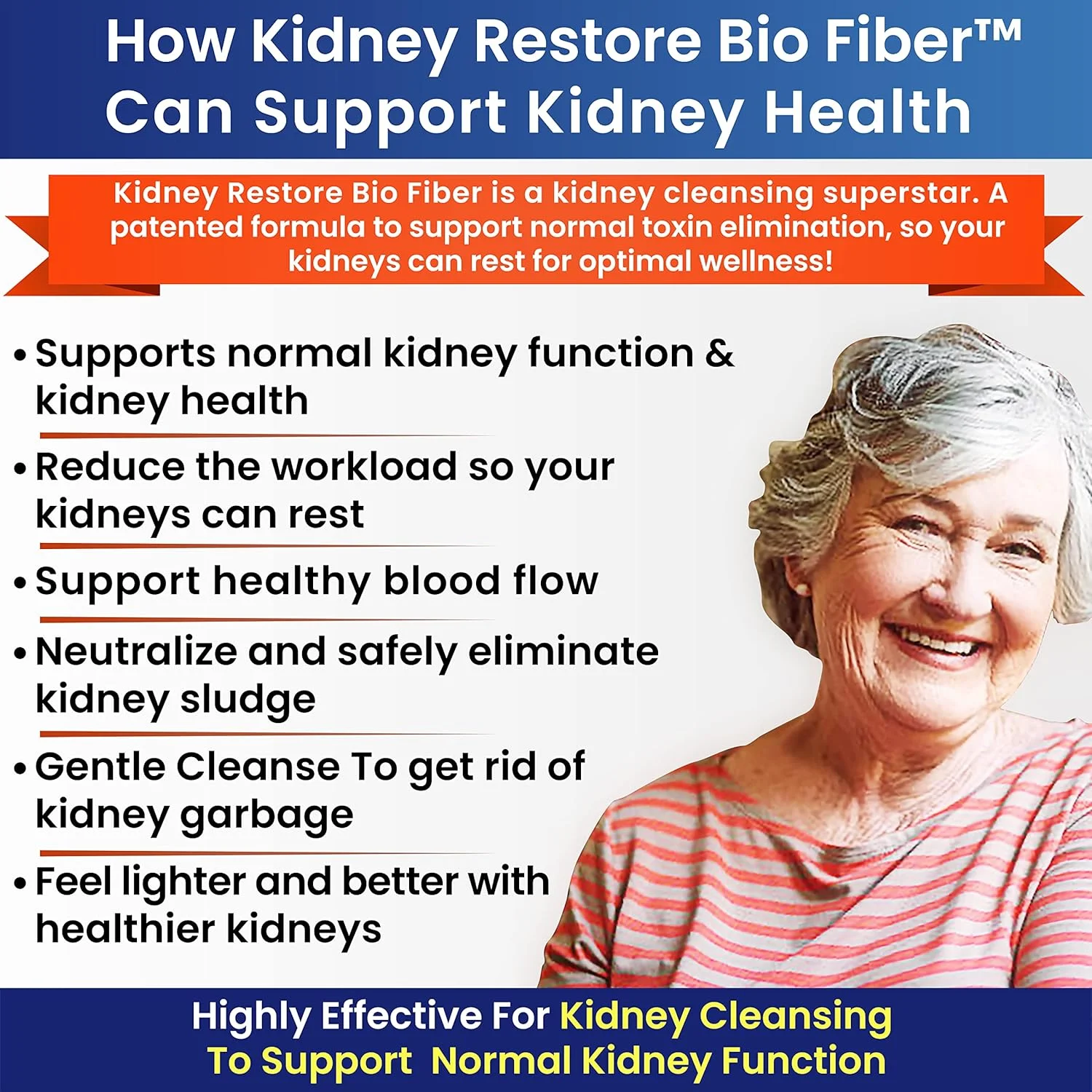 مکمل کلیه Kidney Restore Bio Fiber، پشتیبانی ترمیمی کلیه و پاکسازی کلیه. یک مکمل کلیه برای حذف مواد زائد تا کلیه های شما مجبور نباشند. پاکسازی کلیه به روش باستانی، برنامه مکمل سلامت کلیه